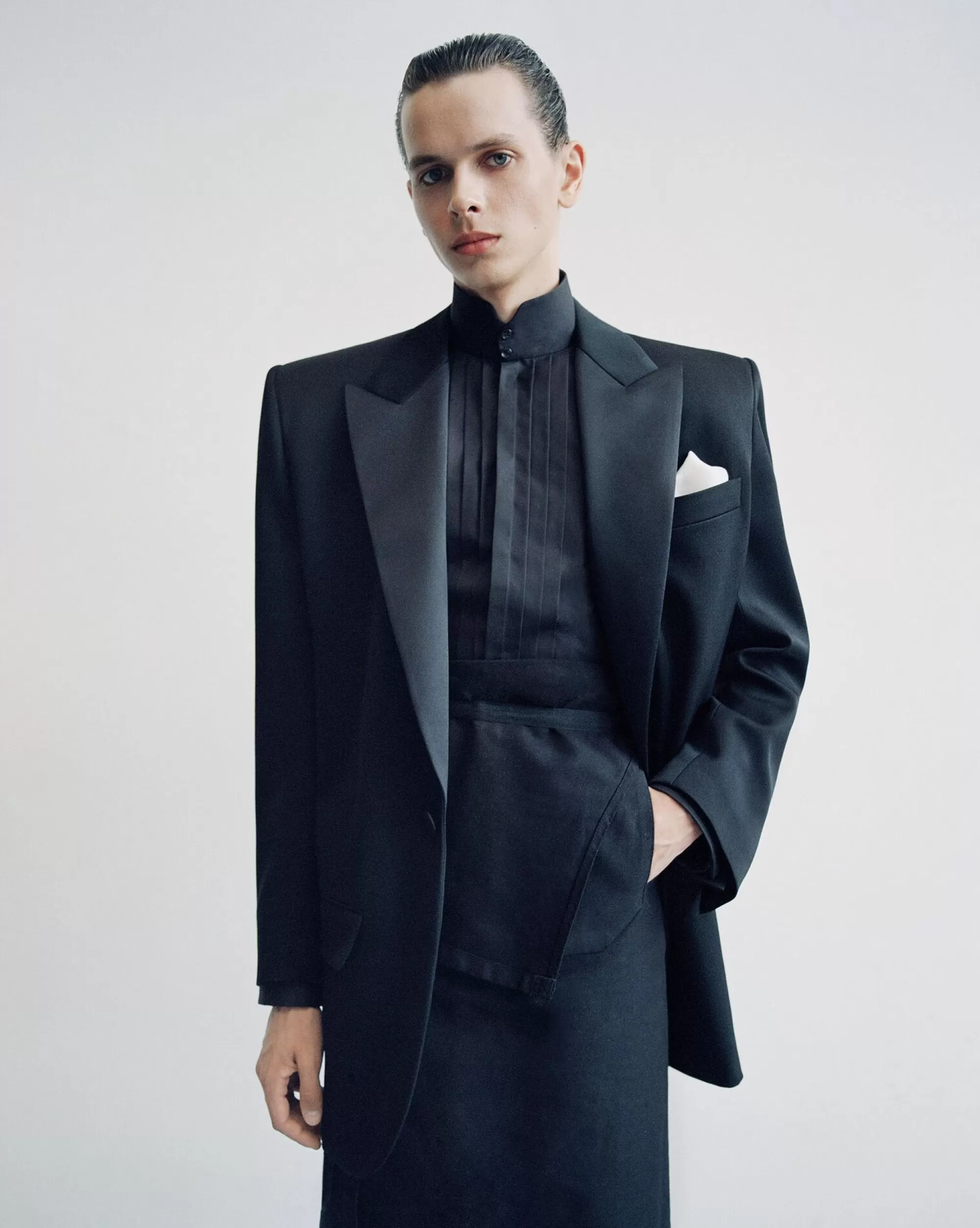 Saint Laurent ALL READY TO WEAR | SHIRTS^Pleated Shirt In Cotton Poplin | | YSL.com