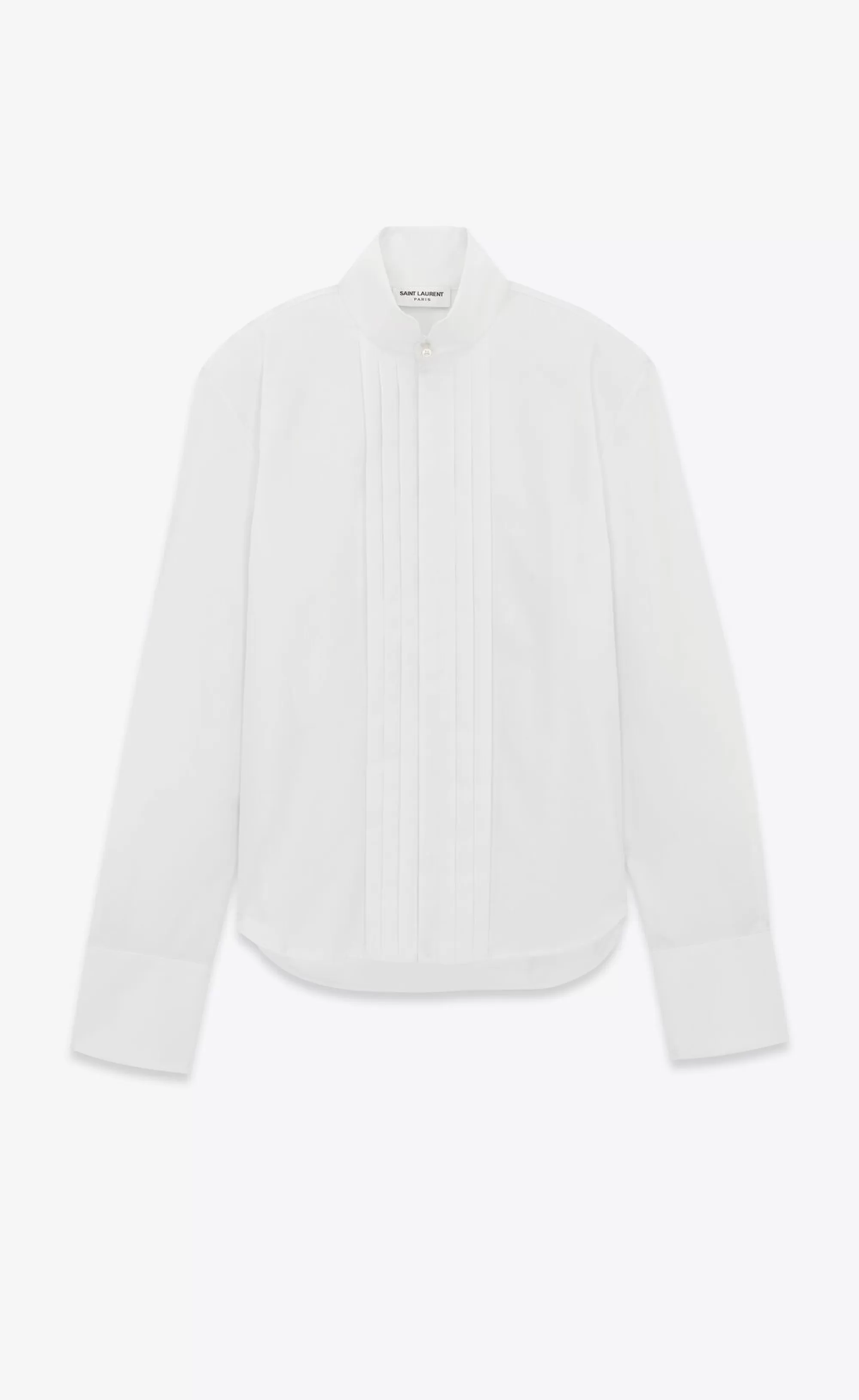 Saint Laurent ALL READY TO WEAR | SHIRTS^Pleated Shirt In Cotton Poplin | | YSL.com