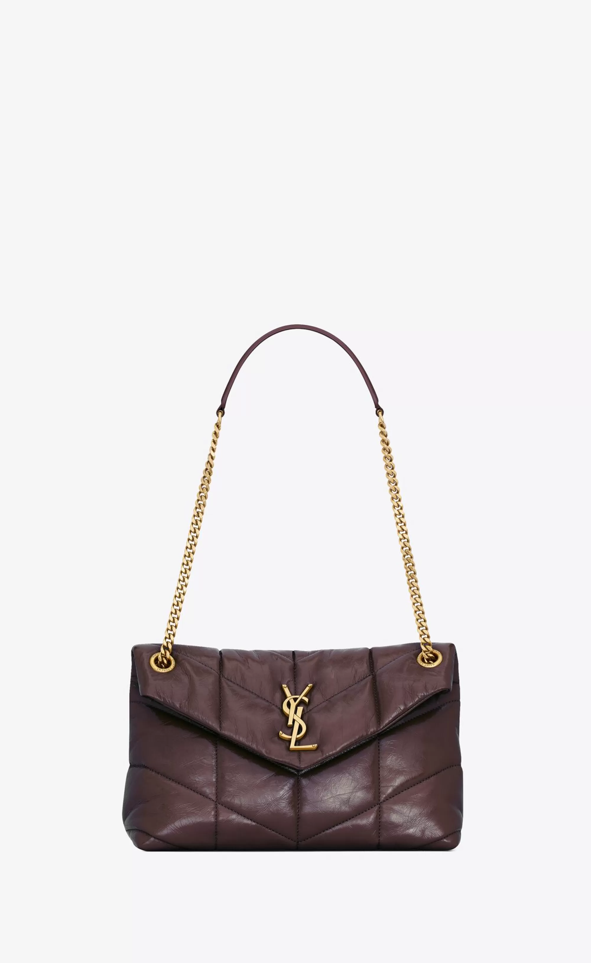 Women Saint Laurent SHOULDER BAGS | PUFFER^PUFFER Small In Crinkled Leather | | YSL.com