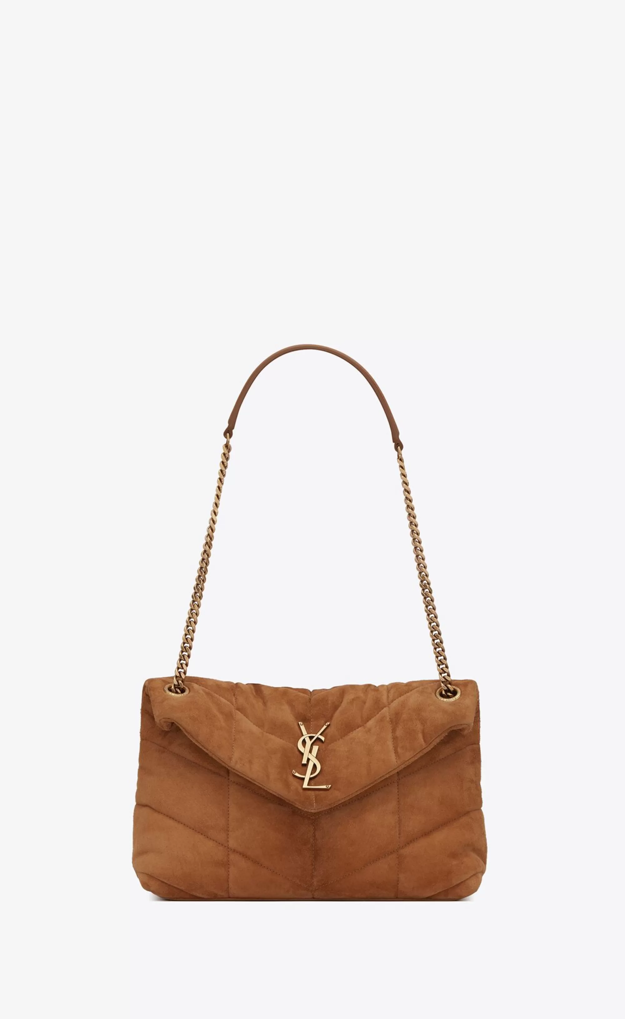 Women Saint Laurent SHOULDER BAGS | PUFFER^PUFFER SMALL In Suede | | YSL.com