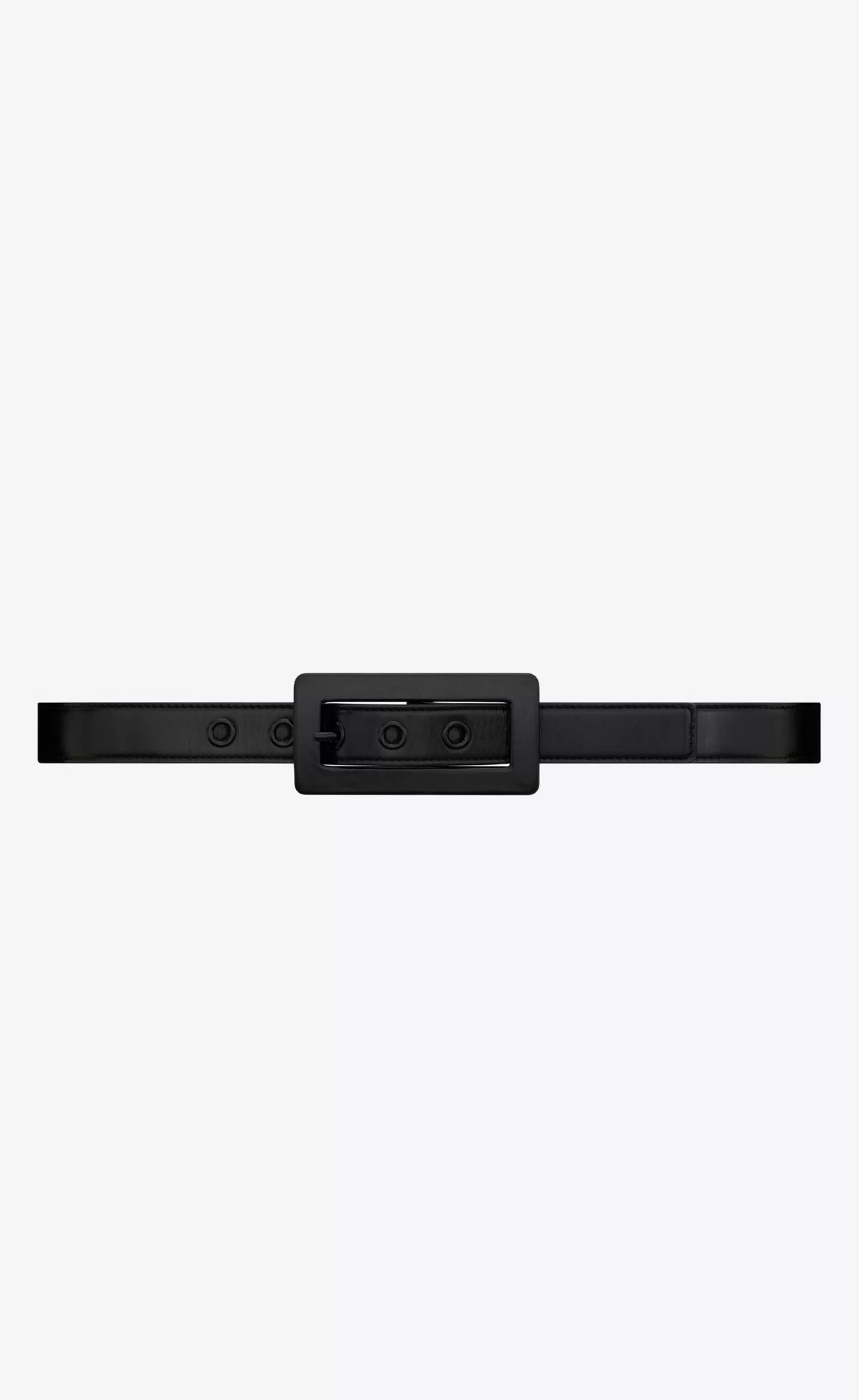 Saint Laurent BELTS^Rectangular Buckle Belt In Smooth Leather | | YSL.com