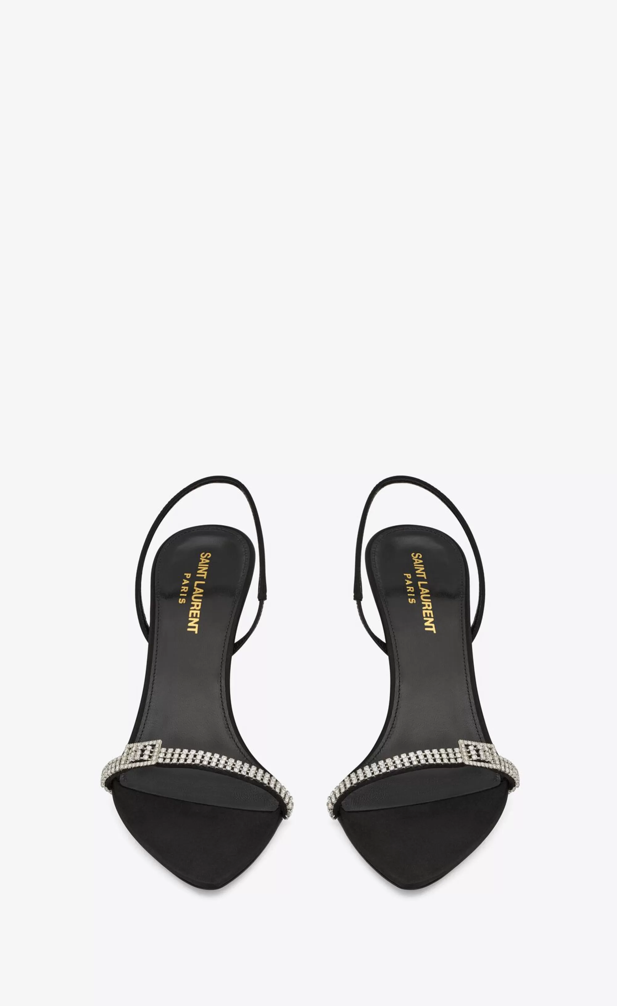 Women Saint Laurent High Heel Sandals^RENDEZ-VOUS Sandals In Satin Crepe | | YSL.com