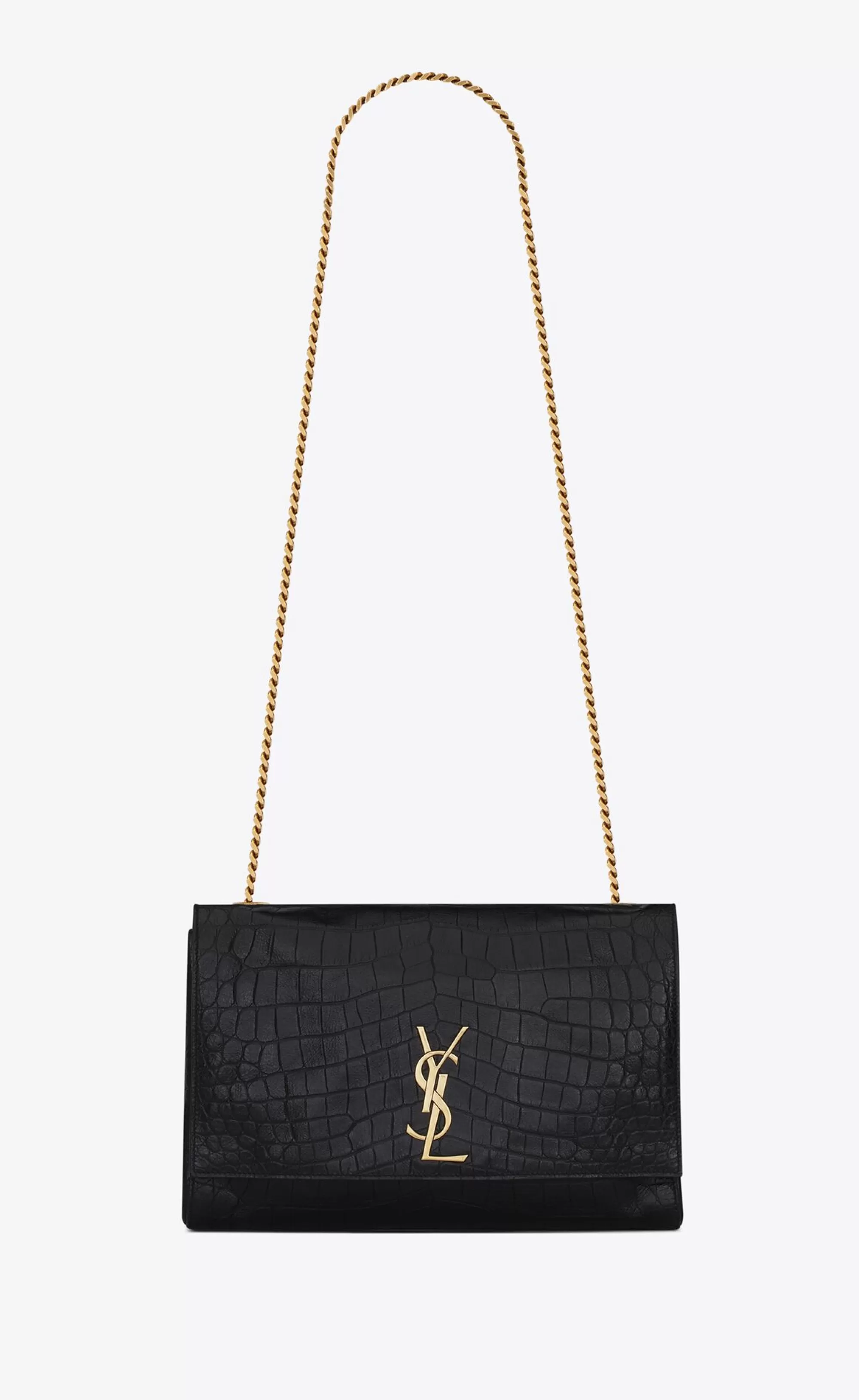 Women Saint Laurent SHOULDER BAGS | KATE^REVERSIBLE KATE IN CROCODILE-EMBOSSED LEATHER | | YSL.com