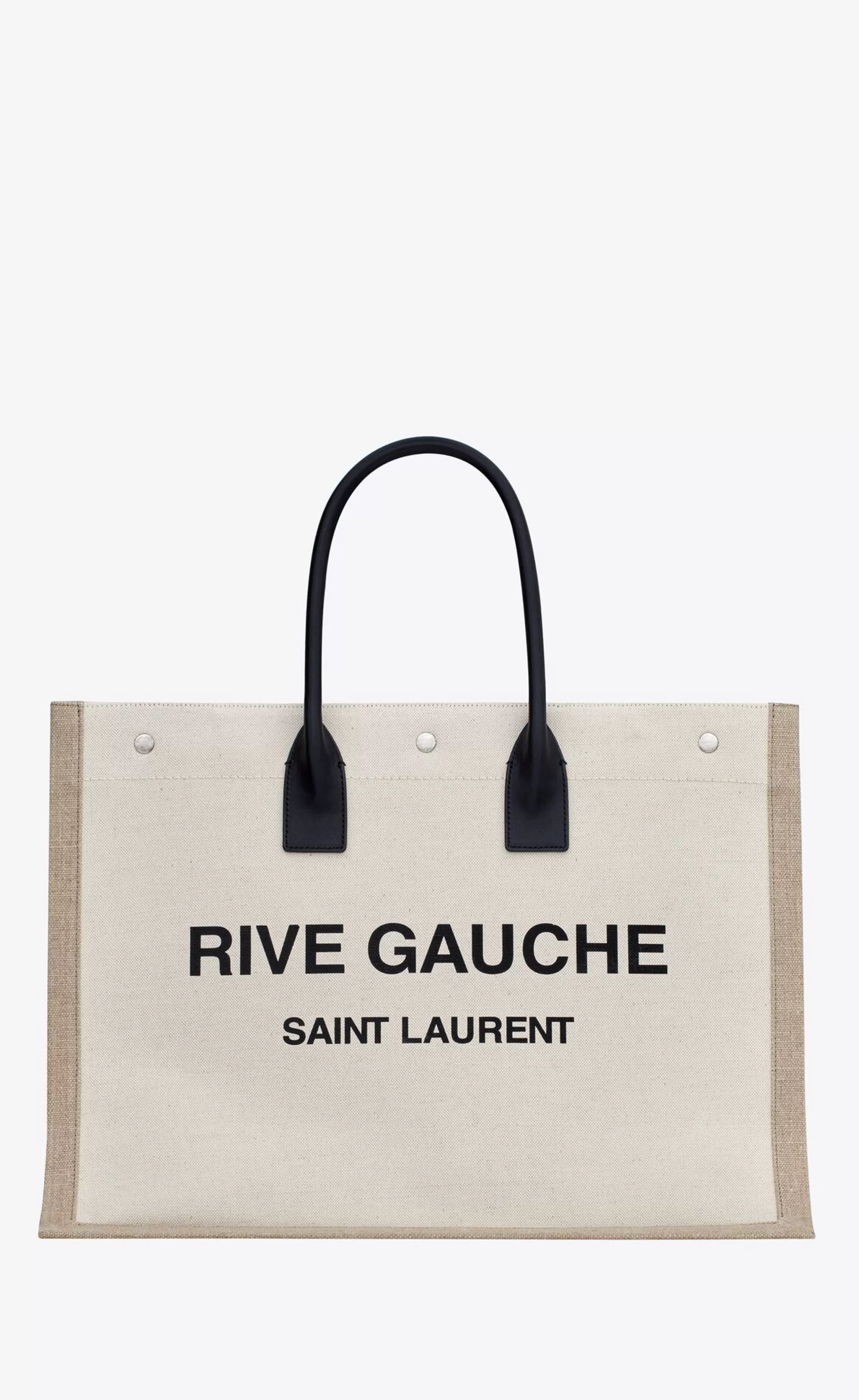 Saint Laurent SHOPPING BAGS^RIVE GAUCHE Large Tote Bag In Printed Canvas And Leather | | YSL.com