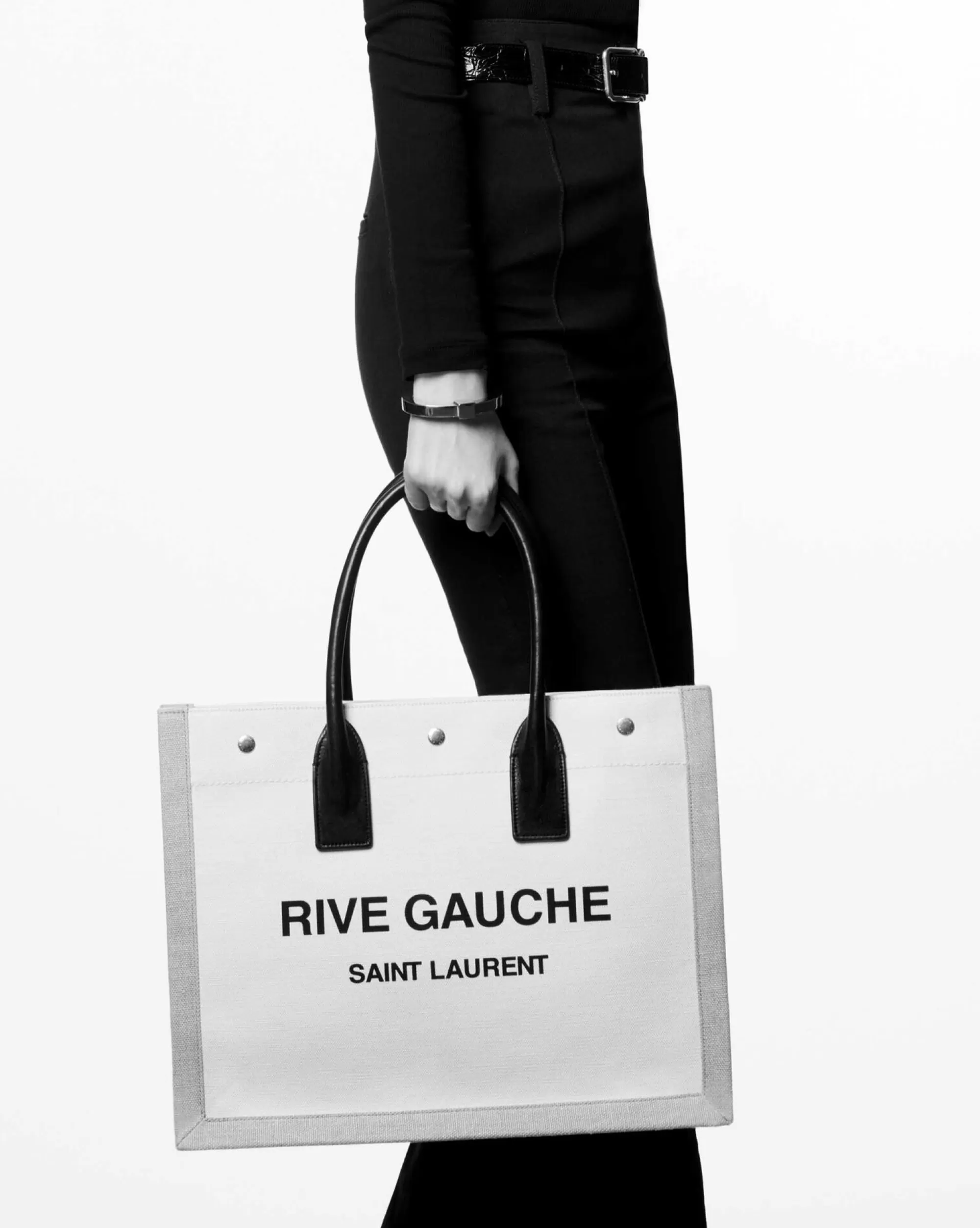 Women Saint Laurent SHOPPING BAGS | TOTES AND SHOPPINGS^RIVE GAUCHE TOTE IN CANVAS | | YSL.com