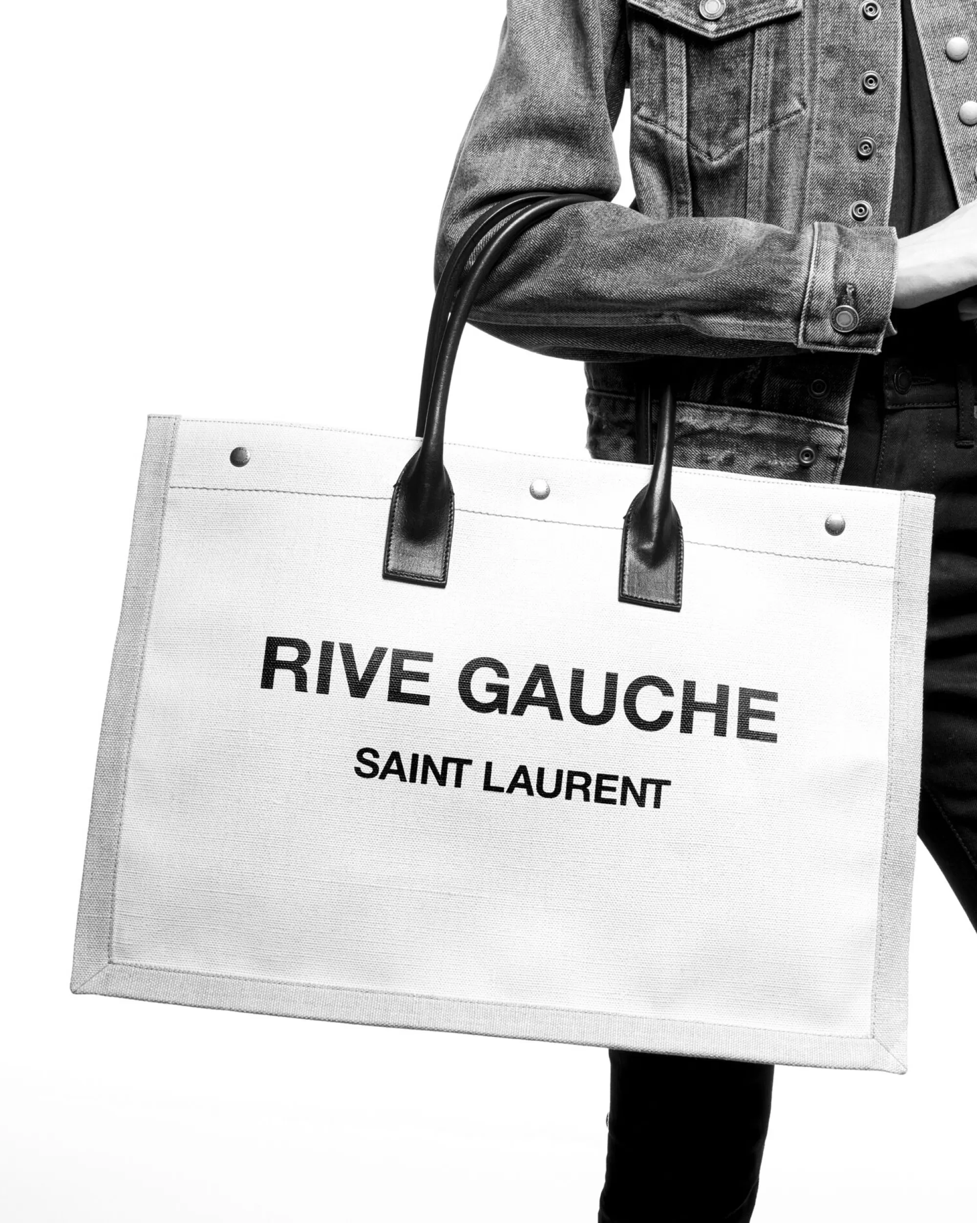 Women Saint Laurent TOTES AND SHOPPINGS^RIVE GAUCHE TOTE IN CANVAS | | YSL.com