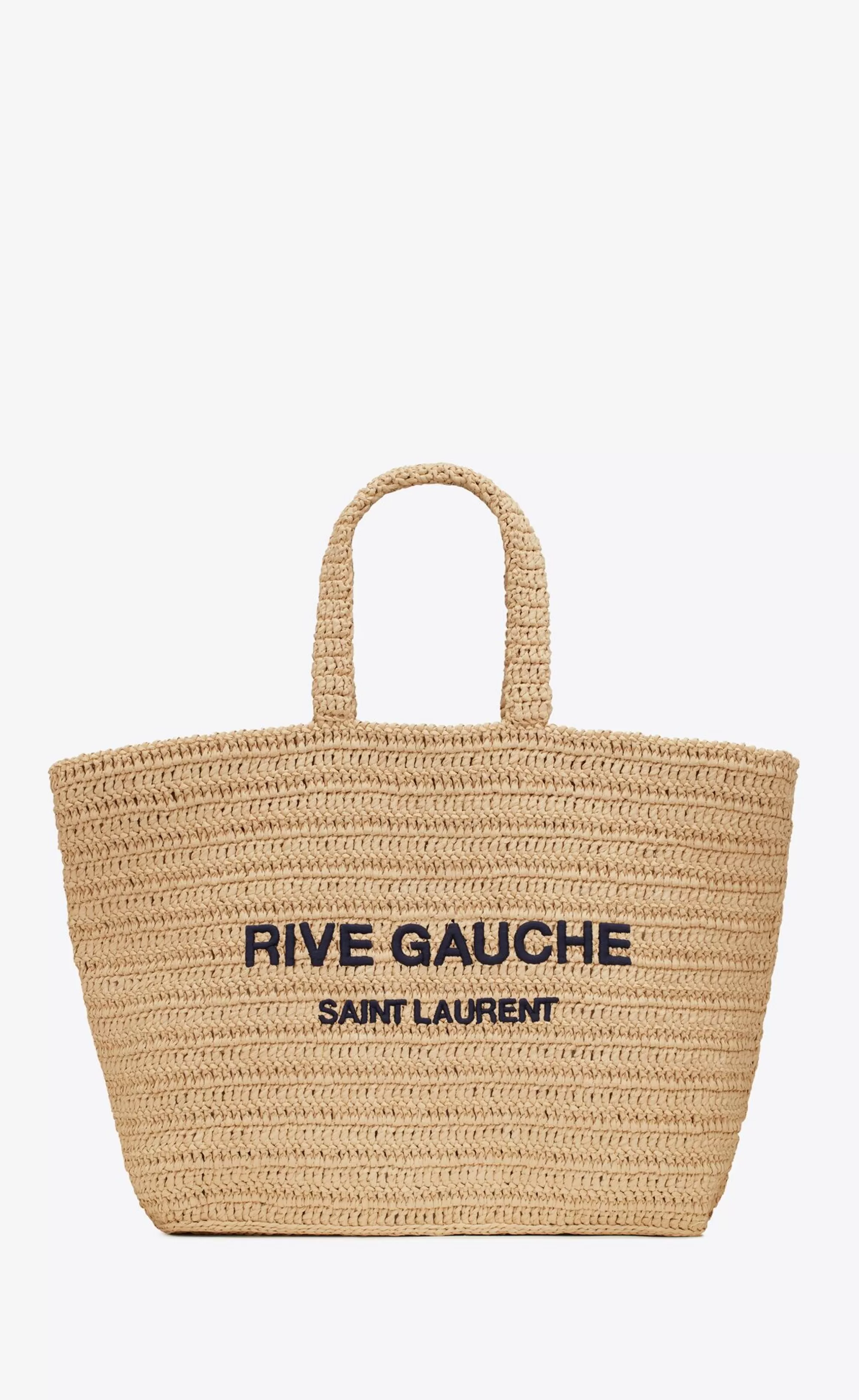 Women Saint Laurent TOTES AND SHOPPINGS^RIVE GAUCHE TOTE IN RAFFIA | | YSL.com