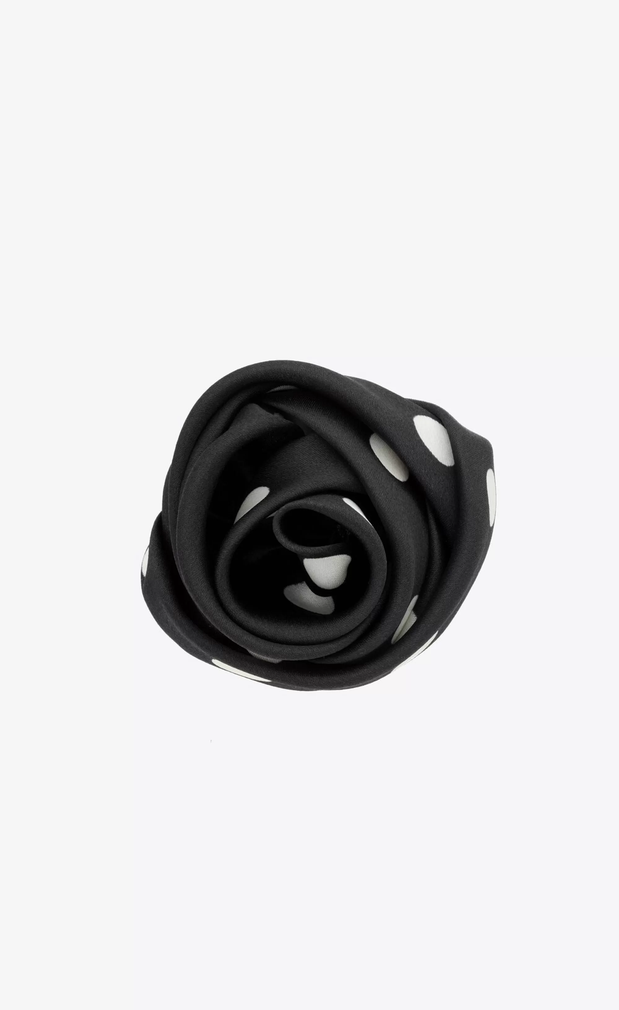 Women Saint Laurent TEXTILE ACCESSORIES | BROOCHES^Rose Brooch In Dotted Silk Organza | | YSL.com
