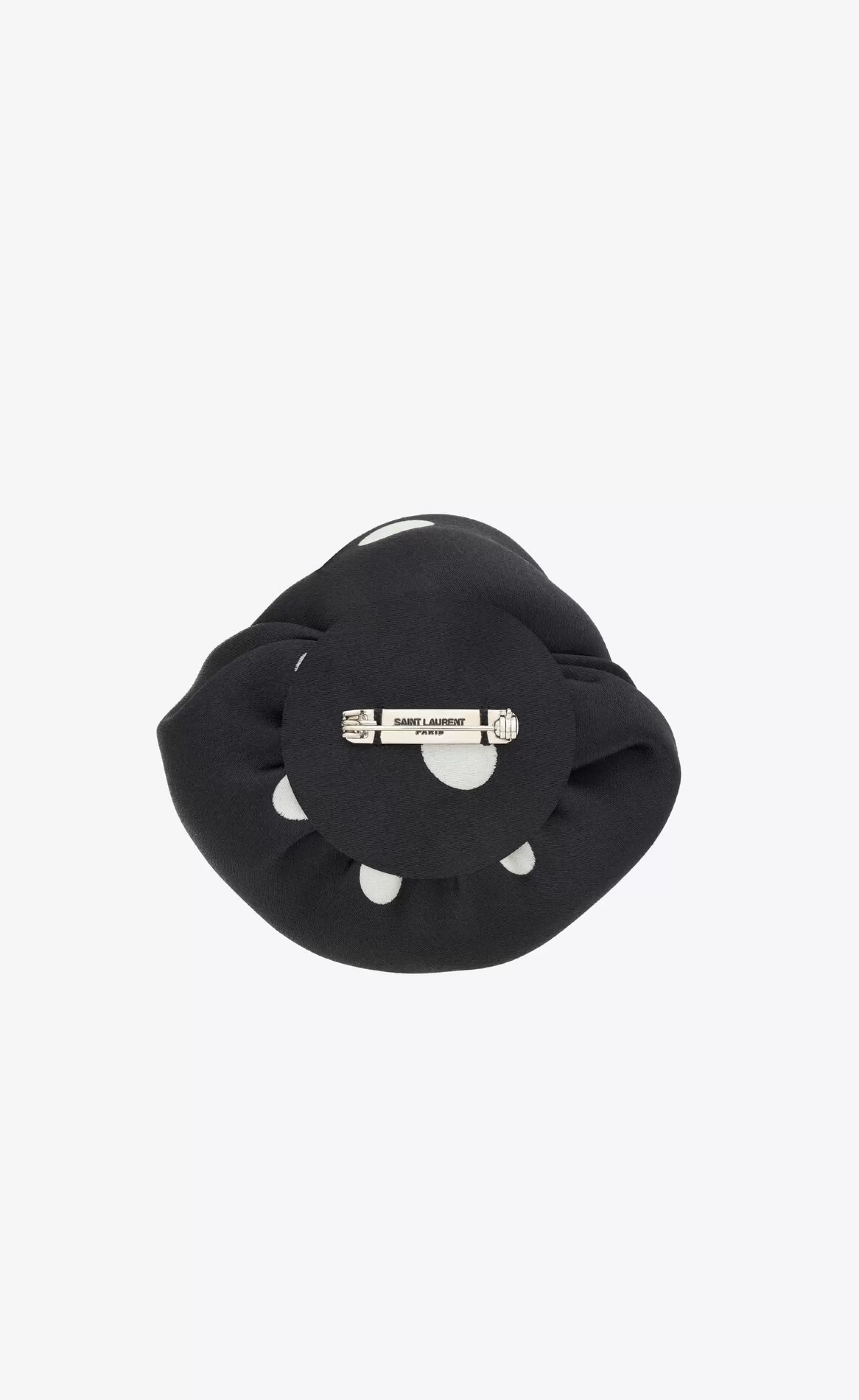 Women Saint Laurent TEXTILE ACCESSORIES | BROOCHES^Rose Brooch In Dotted Silk Organza | | YSL.com