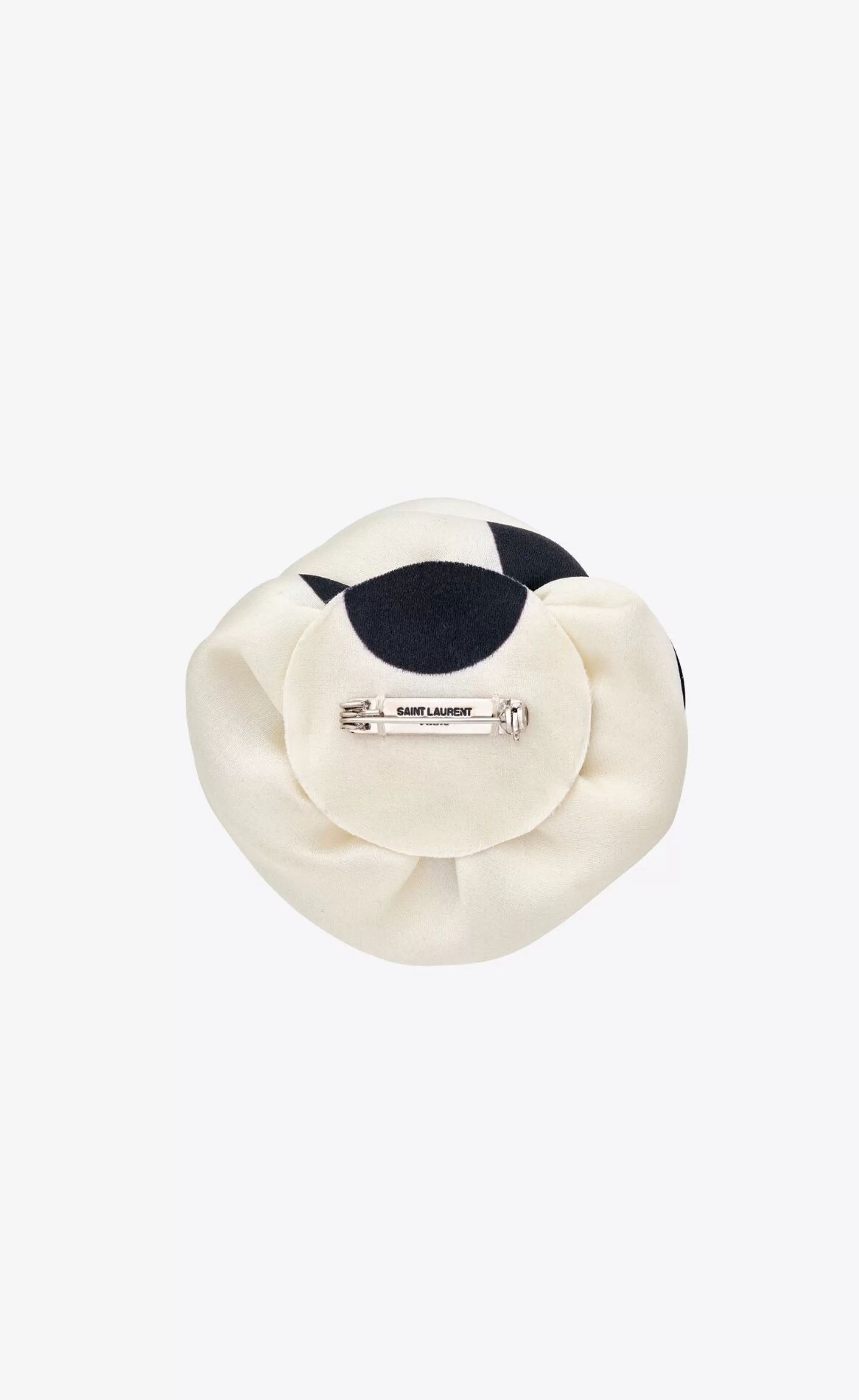 Women Saint Laurent TEXTILE ACCESSORIES | BROOCHES^Rose Brooch In Dotted Silk Organza | | YSL.com