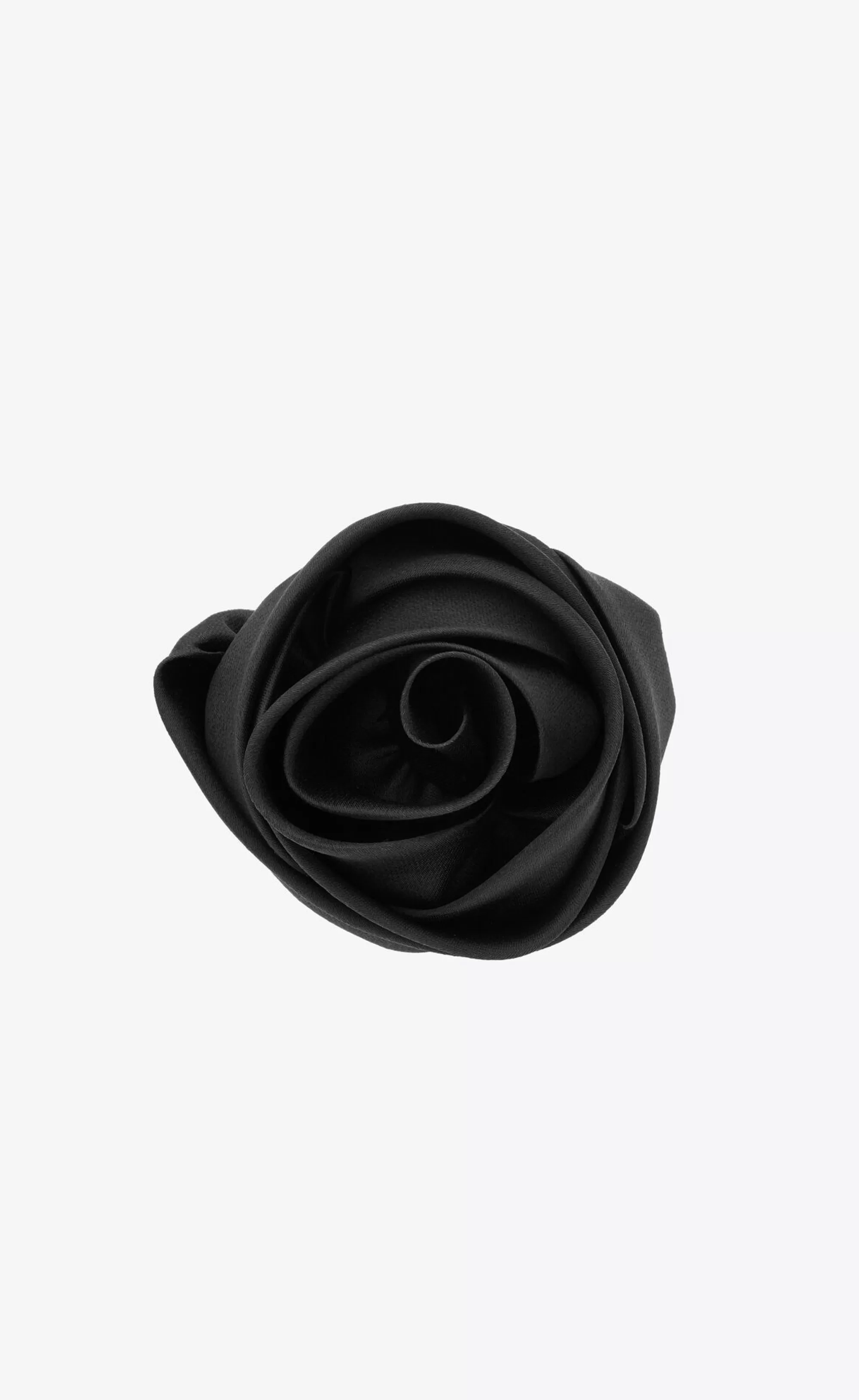 Women Saint Laurent TEXTILE ACCESSORIES | SMOKING^Rose Brooch In Silk Organza | | YSL.com