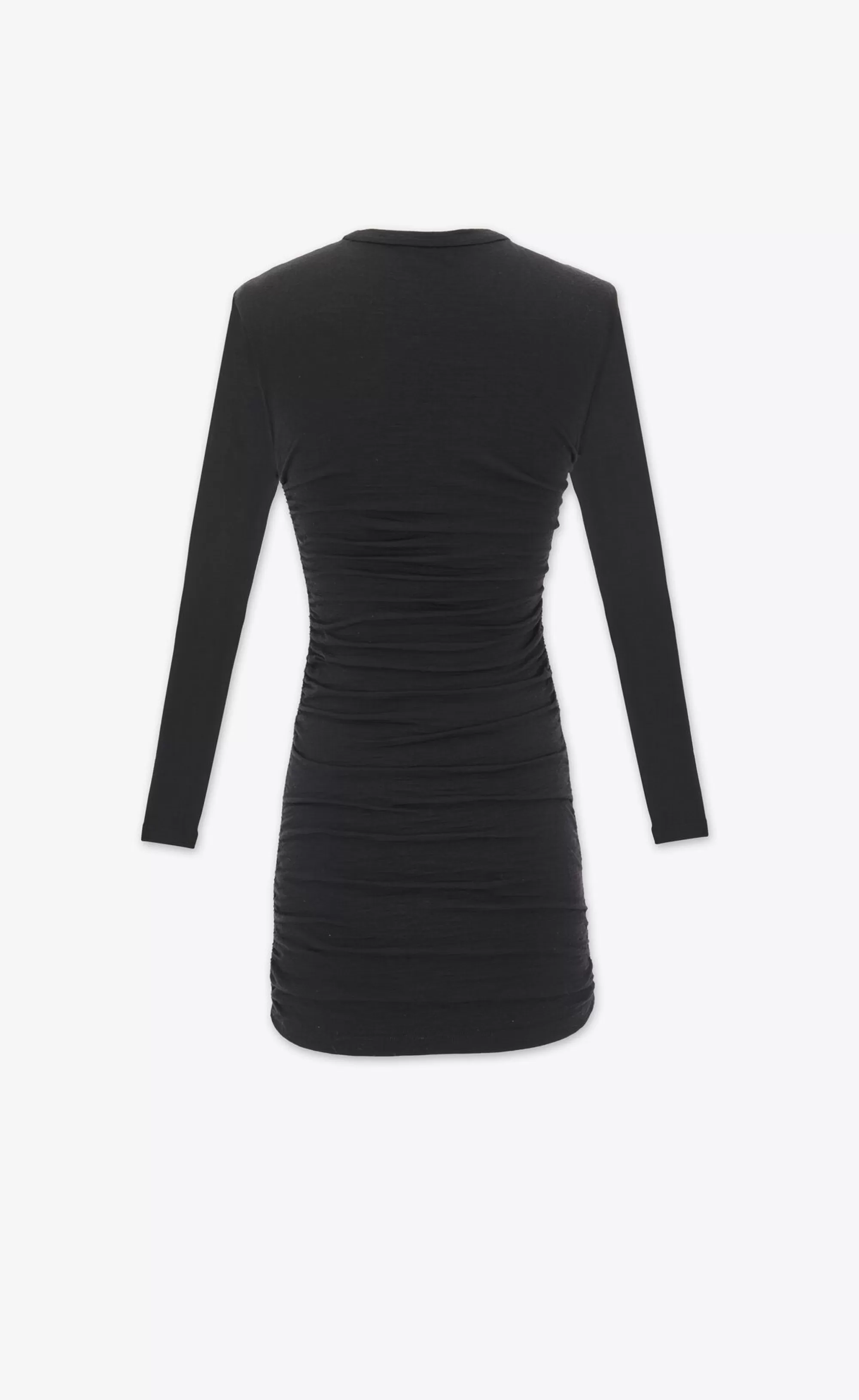 Women Saint Laurent DRESSES^Ruched Dress In Wool Jersey | | YSL.com