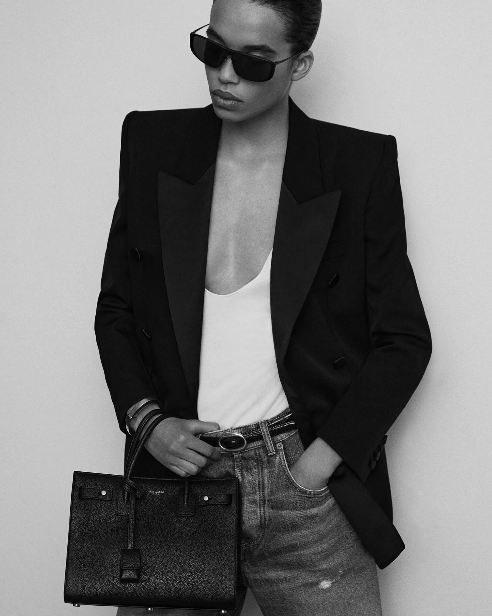 Women Saint Laurent TOP HANDLES | SAC DE JOUR^SAC DE JOUR BABY IN SUPPLE GRAINED LEATHER | | YSL.com