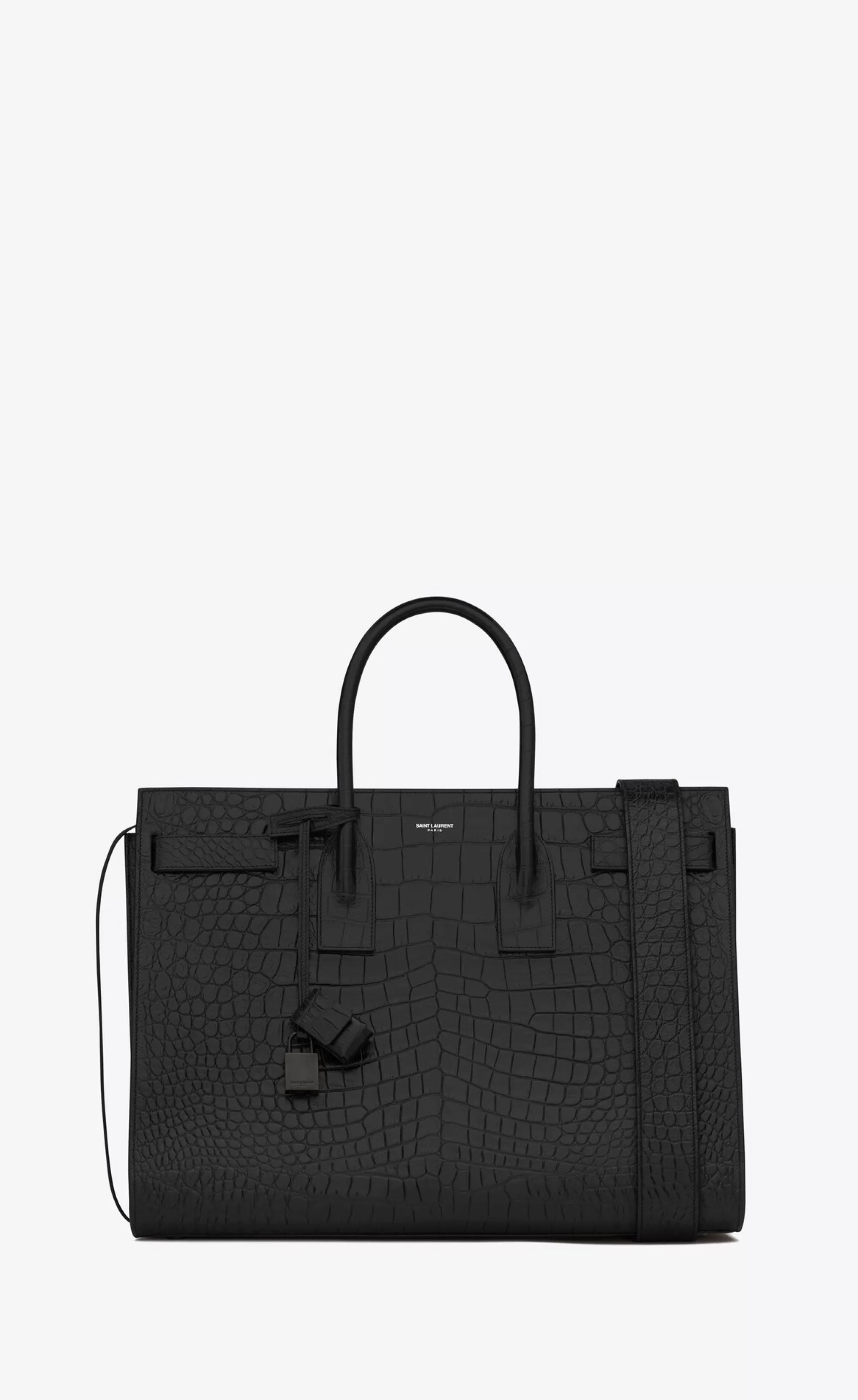 Saint Laurent SAC DE JOUR^Sac De Jour LARGE In Crocodile-embossed Leather | | YSL.com