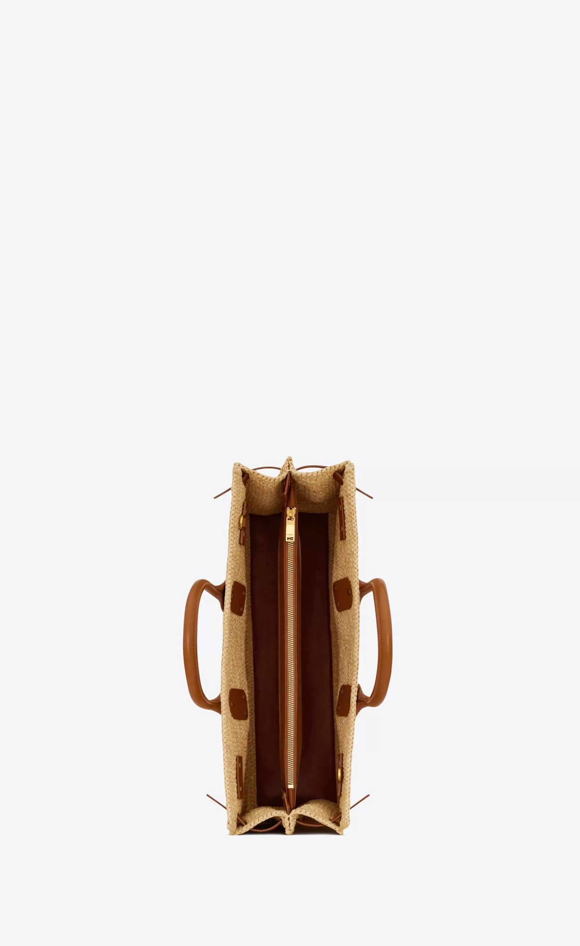 Women Saint Laurent SAC DE JOUR^SAC DE JOUR Medium Supple In Raffia And Vegetable-tanned Leather | | YSL.com