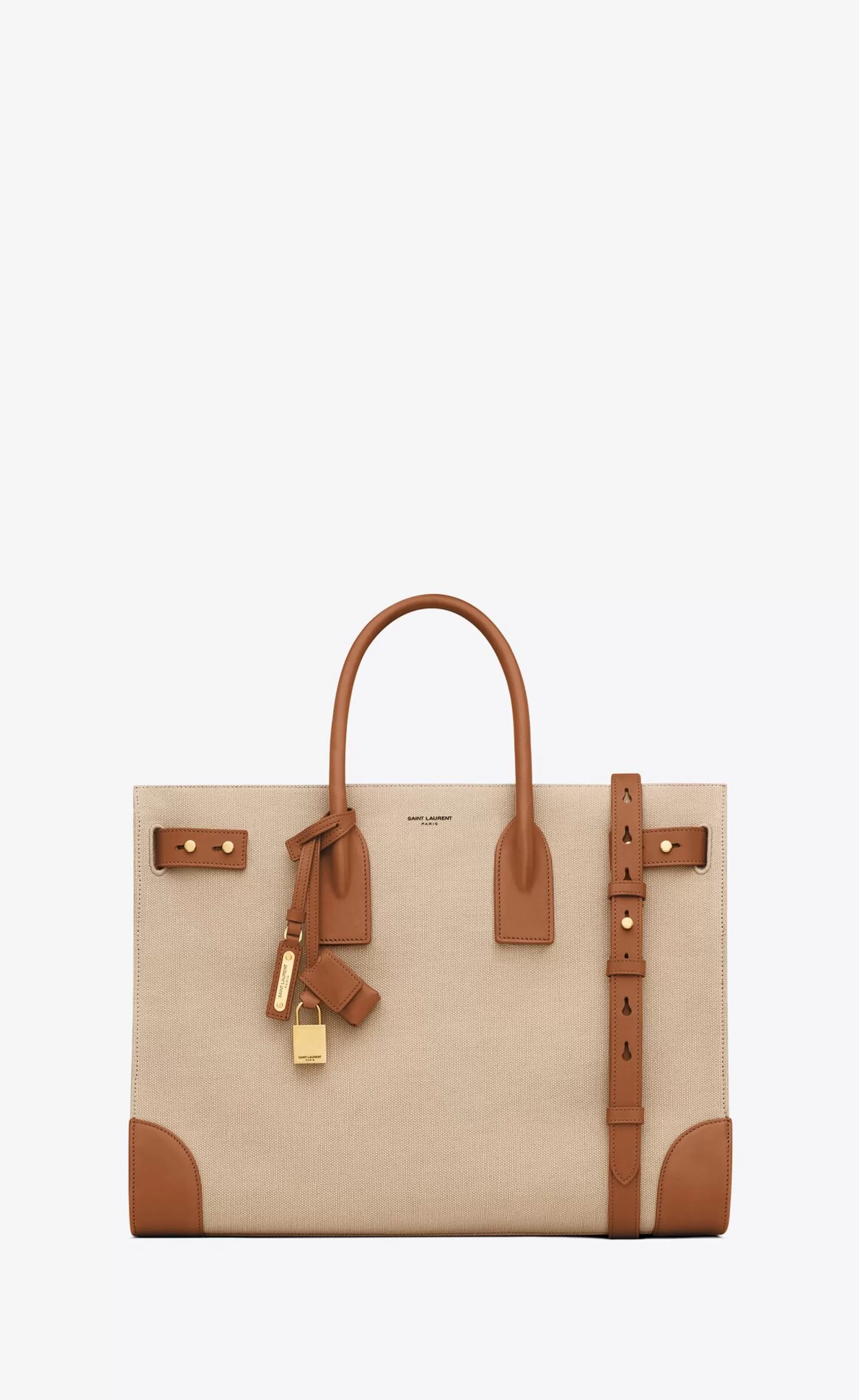 Saint Laurent SAC DE JOUR^SAC DE JOUR Thin Large In Canvas And Vegetable-tanned Leather | | YSL.com
