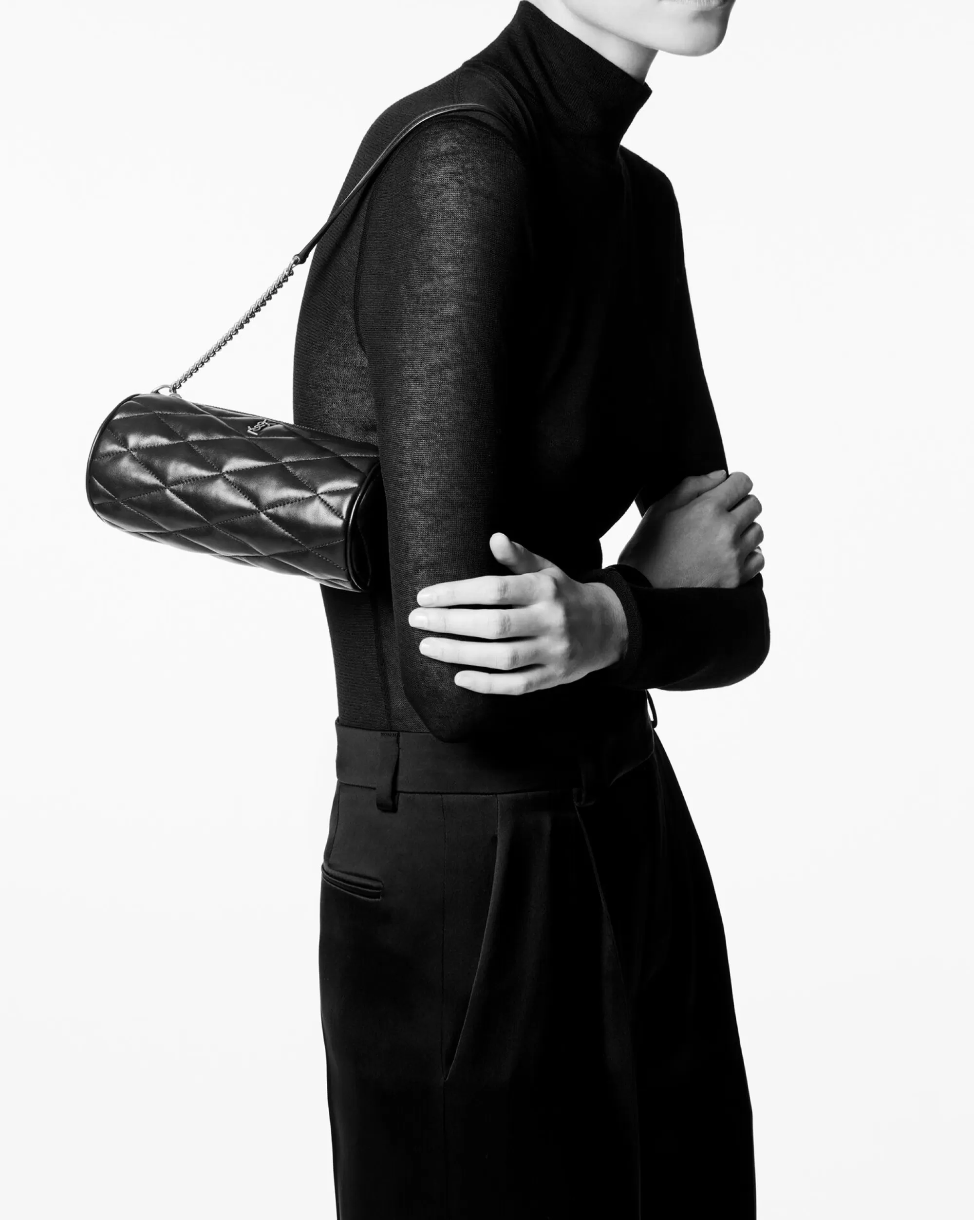 Women Saint Laurent MINI BAGS^SADE MINI TUBE BAG IN QUILTED LAMBSKIN | | YSL.com