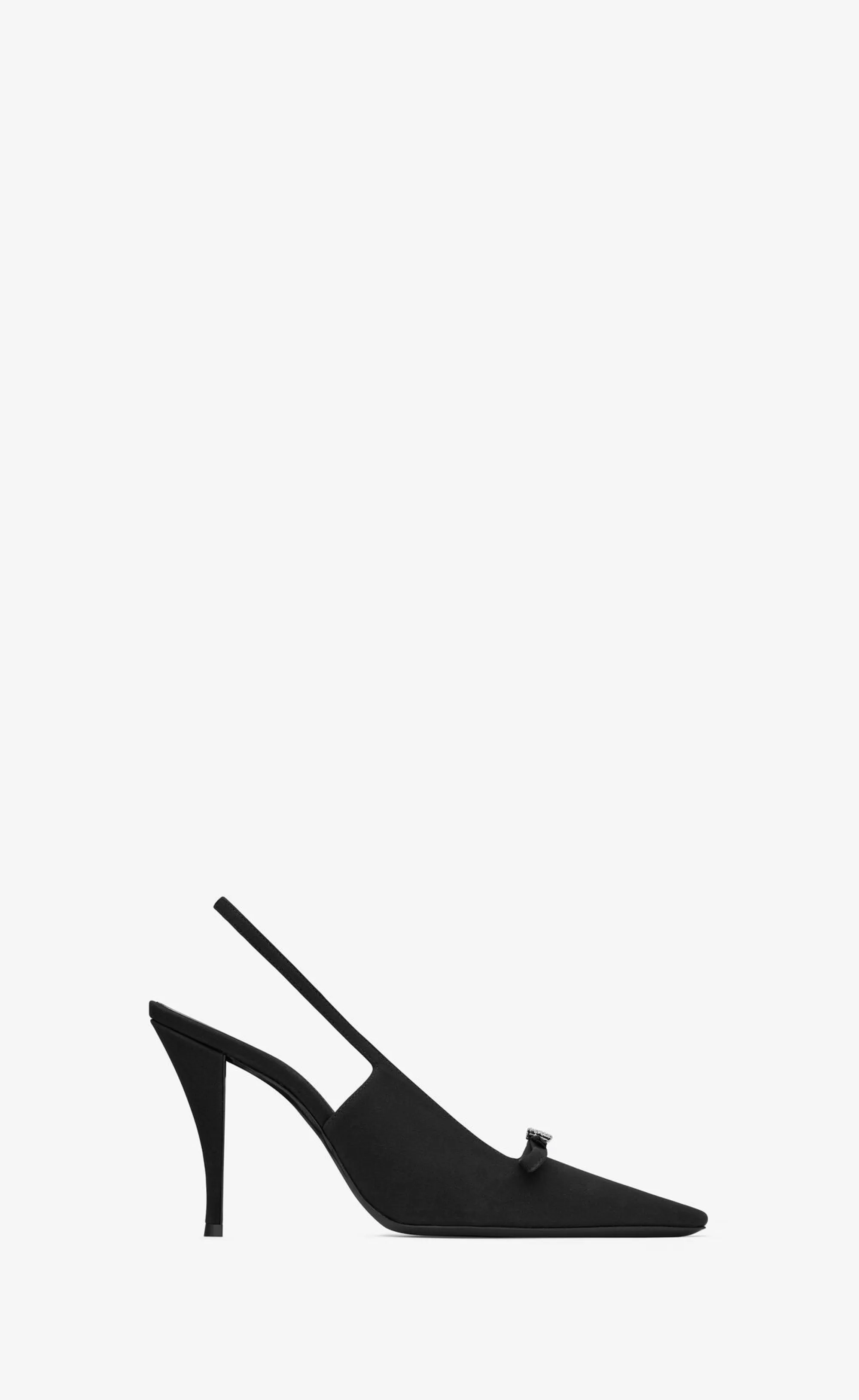 Women Saint Laurent SLINGBACKS | SMOKING^SADIE Slingback Pumps In Crepe De Chine | | YSL.com