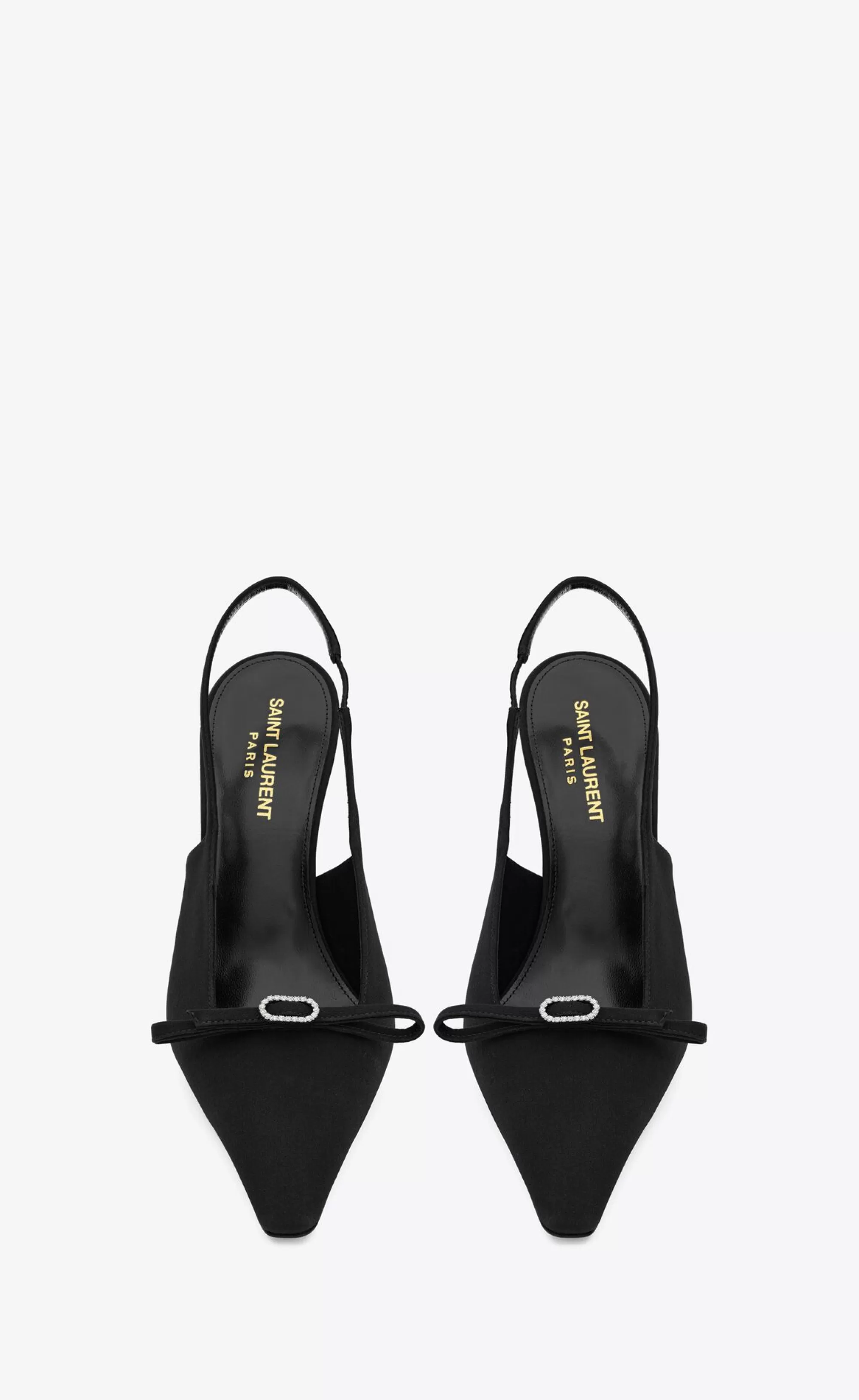 Women Saint Laurent SLINGBACKS | SMOKING^SADIE Slingback Pumps In Crepe De Chine | | YSL.com