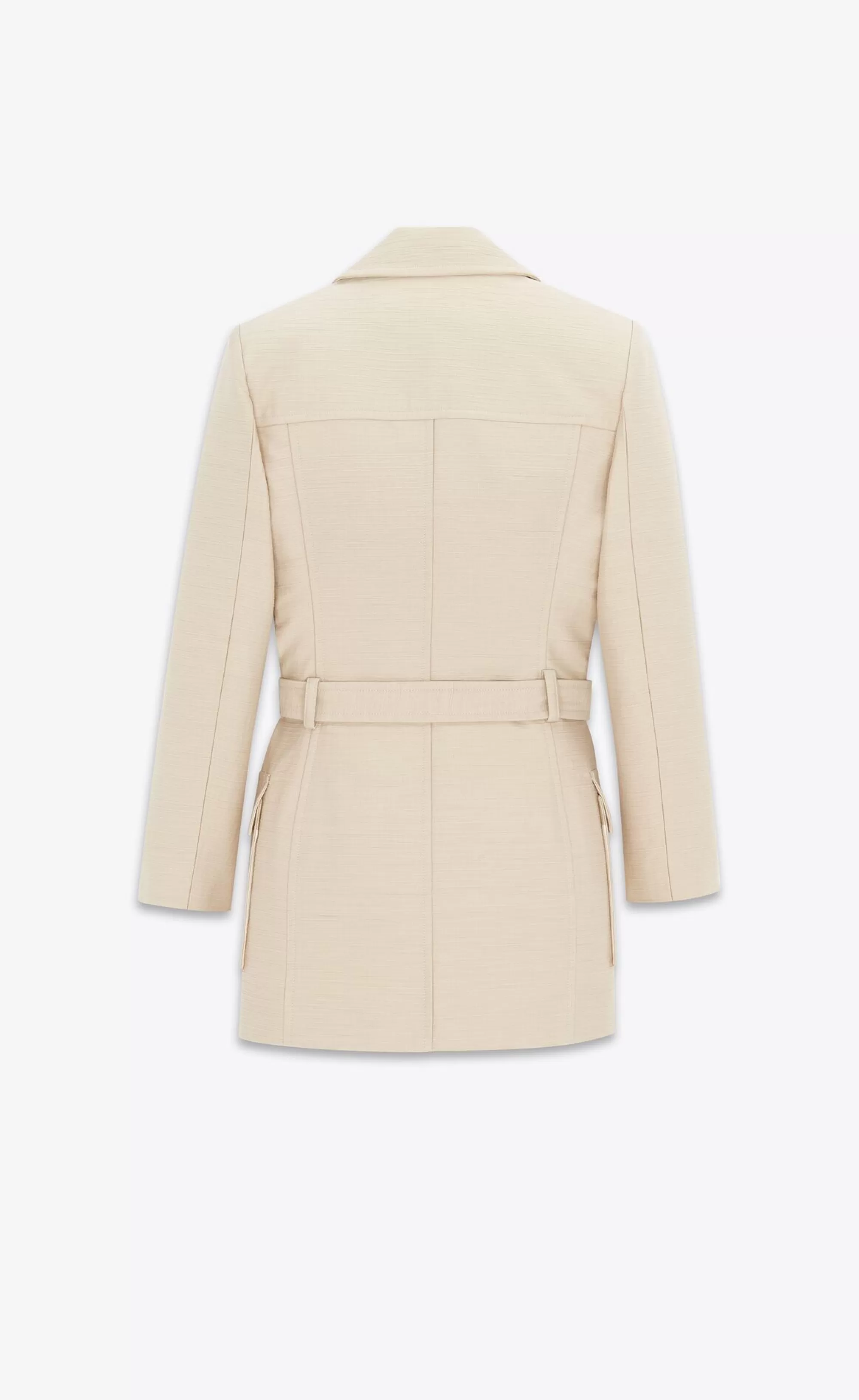 Women Saint Laurent JACKETS AND PANTS^SAHARIENNE Jacket In Cotton And Wool | | YSL.com