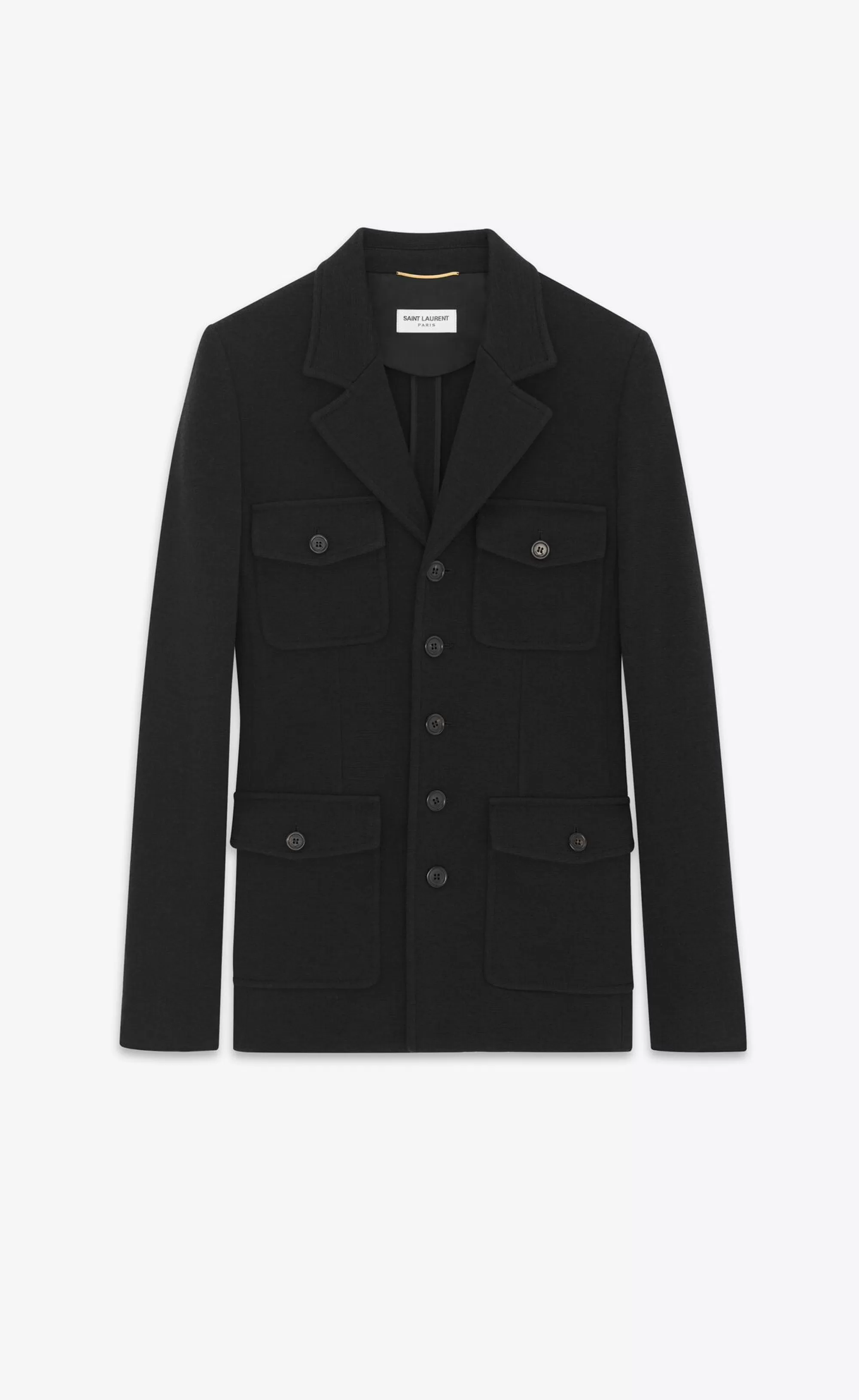 Women Saint Laurent JACKETS AND PANTS^SAHARIENNE Jacket In Wool Jersey | | YSL.com