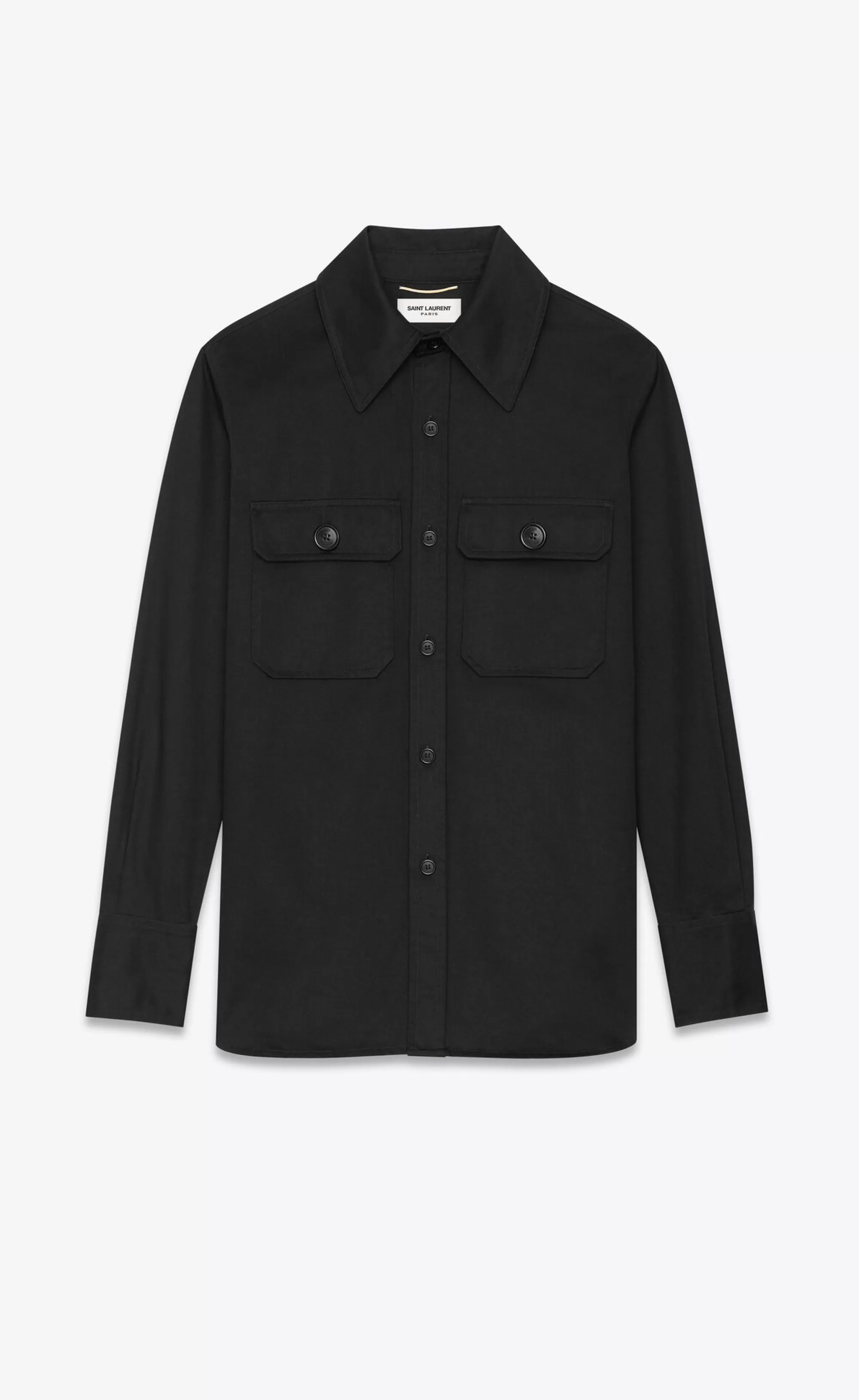 Women Saint Laurent SHIRTS AND TOPS | JACKETS AND PANTS^SAHARIENNE Shirt In Cotton Drill | | YSL.com