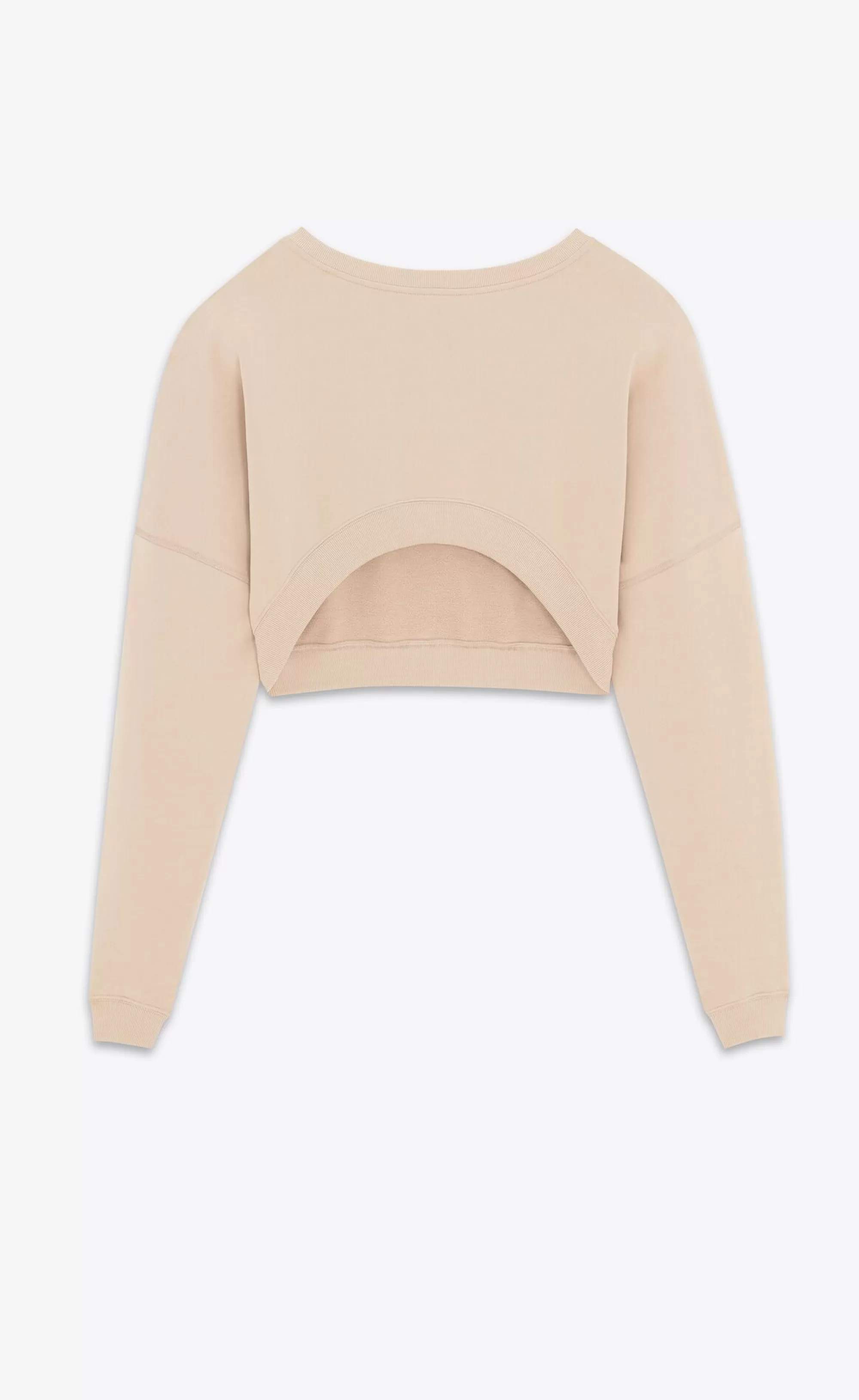 Women Saint Laurent JERSEY^ Cropped Sweatshirt | | YSL.com