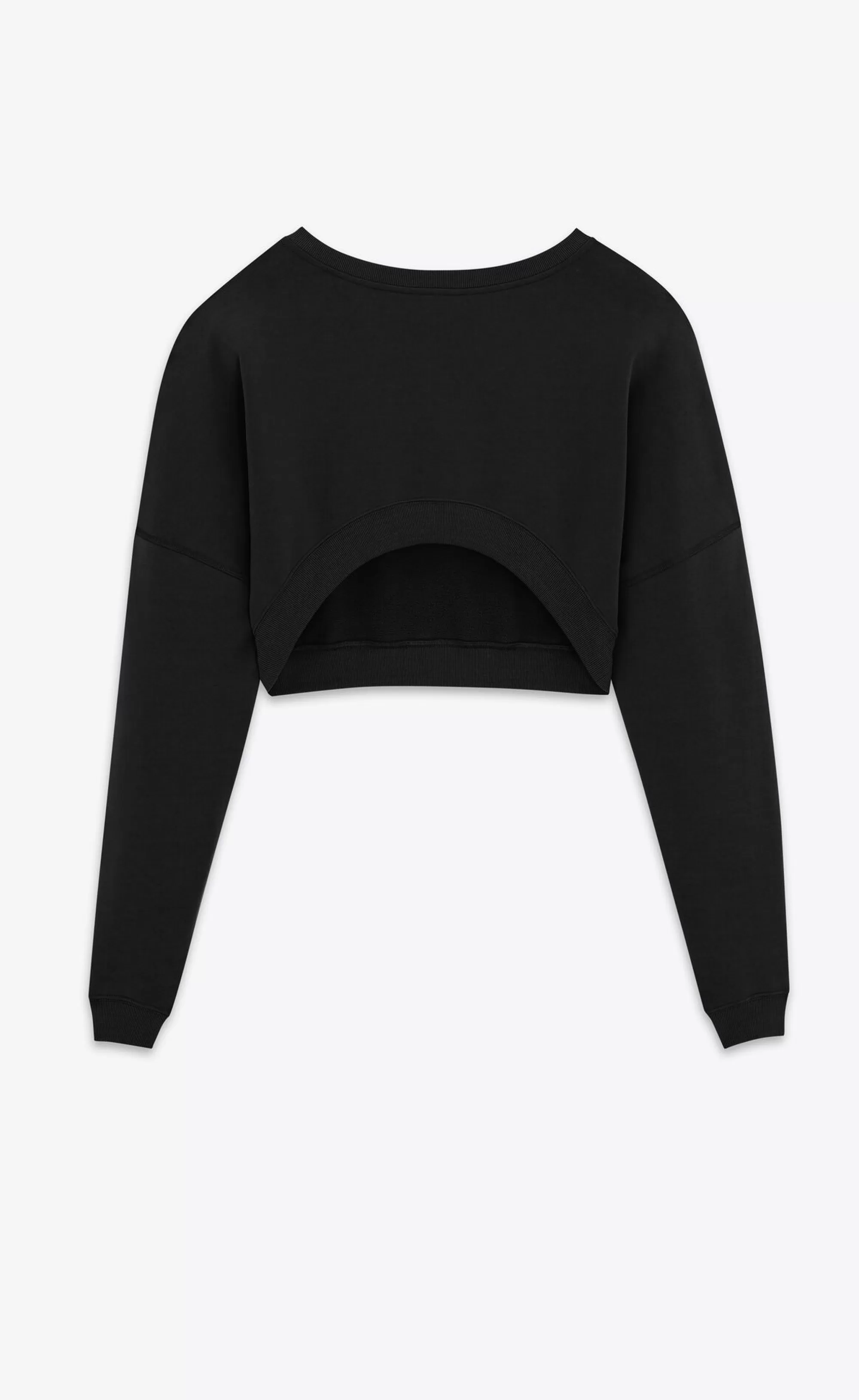 Women Saint Laurent JERSEY^ Cropped Sweatshirt | | YSL.com