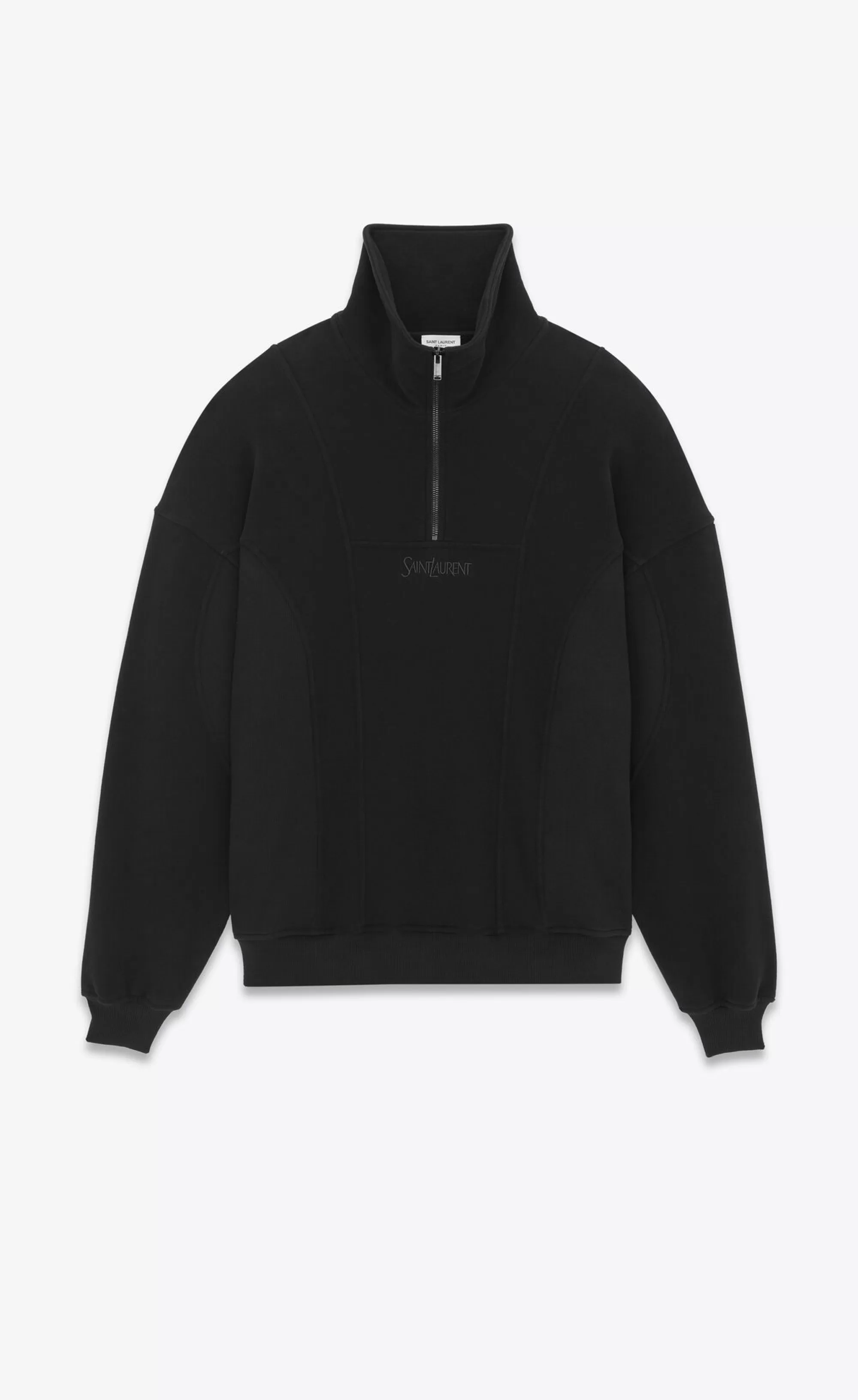 Saint Laurent ALL READY TO WEAR | JERSEY^ Half-zip Sweatshirt | | YSL.com