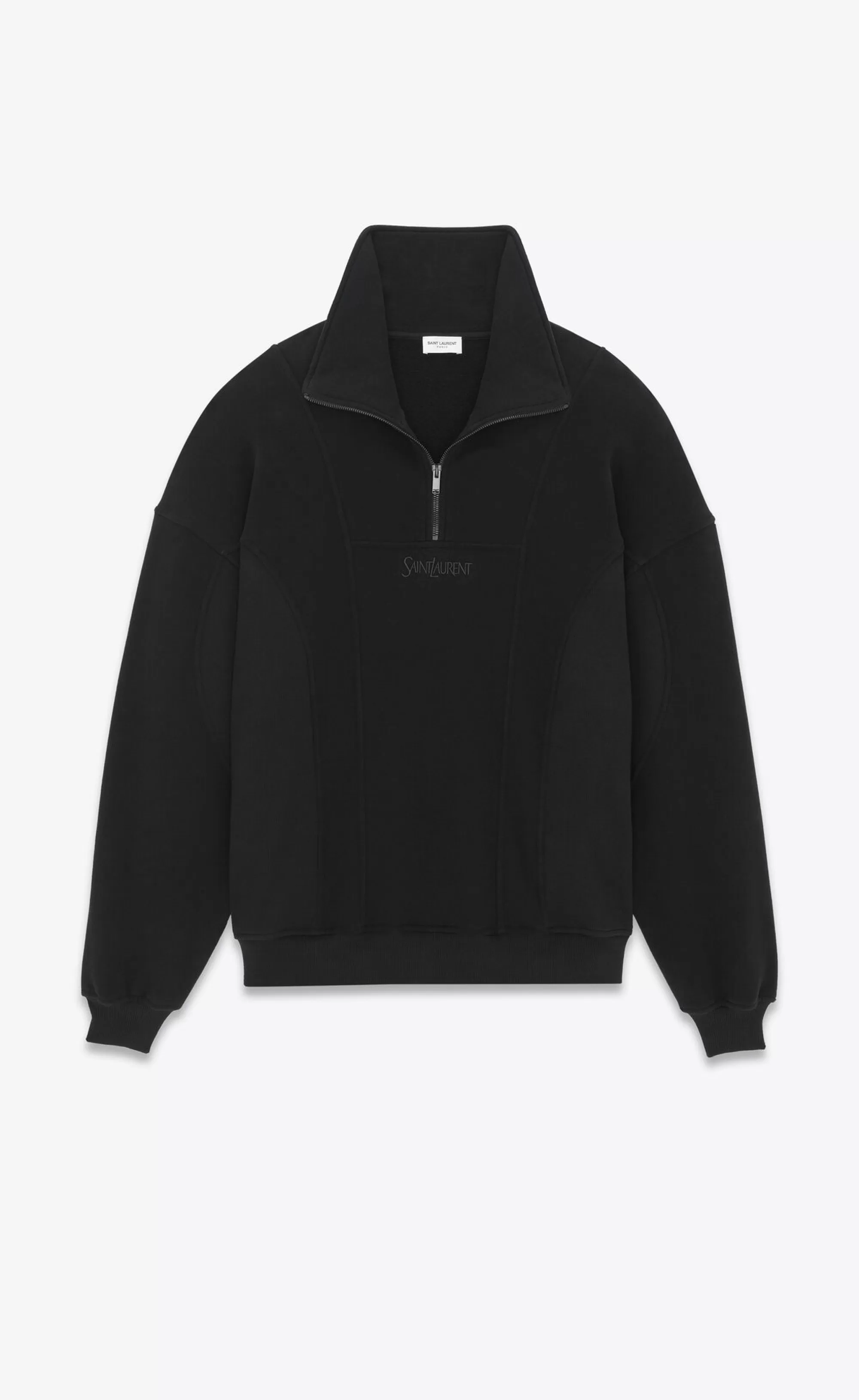 Saint Laurent ALL READY TO WEAR | JERSEY^ Half-zip Sweatshirt | | YSL.com