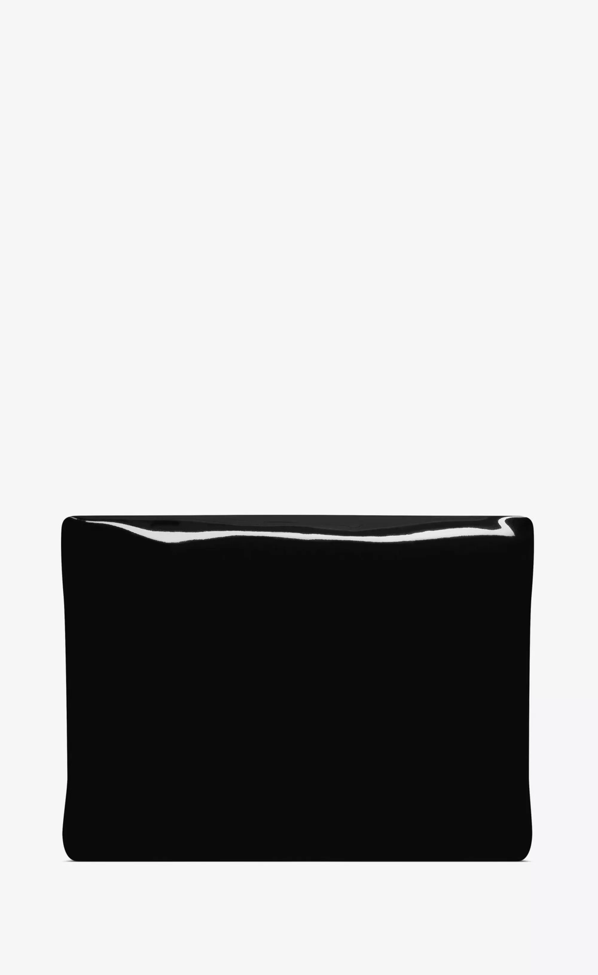 Saint Laurent POUCHES^ Large Puffy Pouch In Patent Canvas | | YSL.com