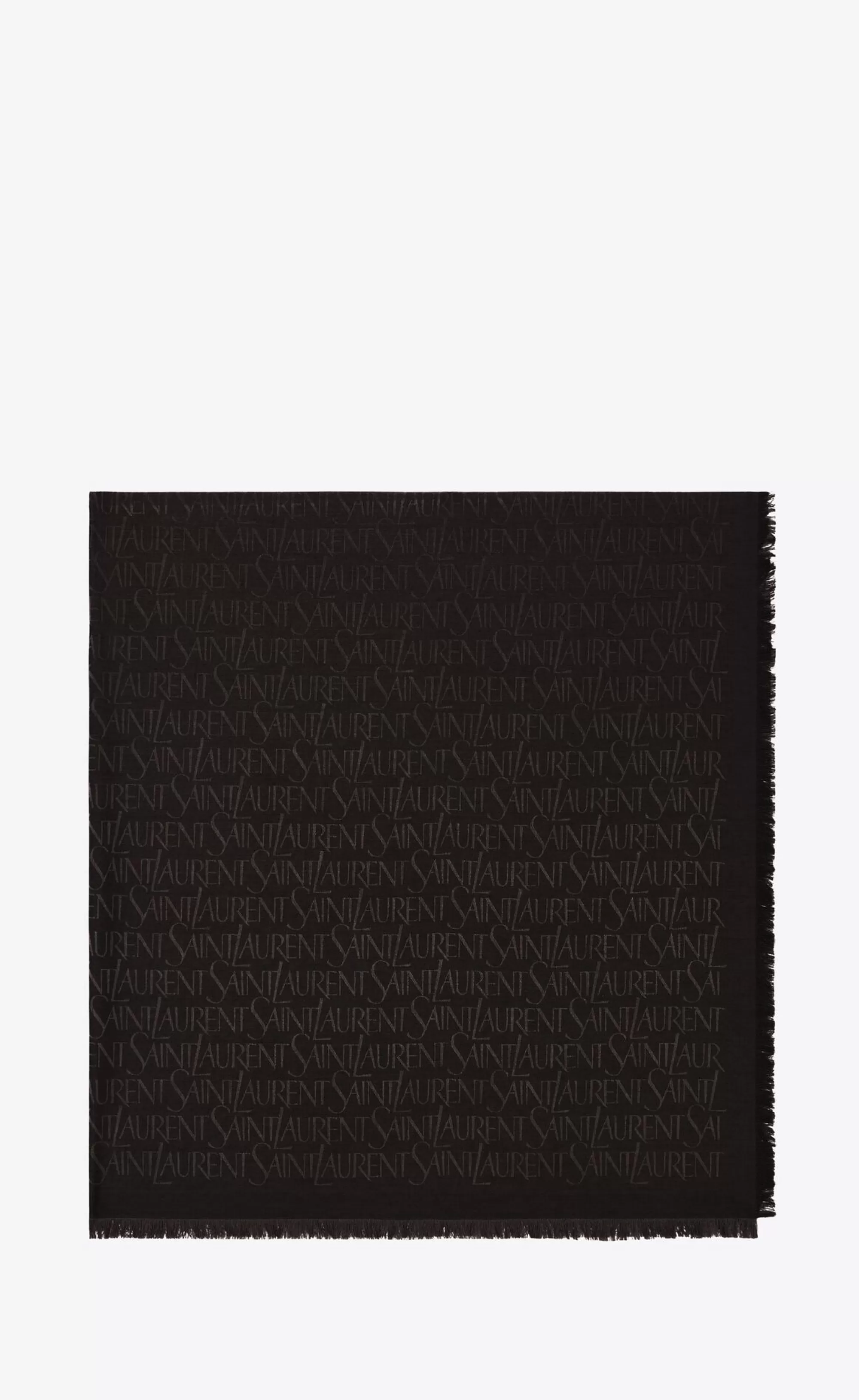 Women Saint Laurent SQUARE SCARVES^ Large Square Scarf In Silk And Wool Jacquard | | YSL.com