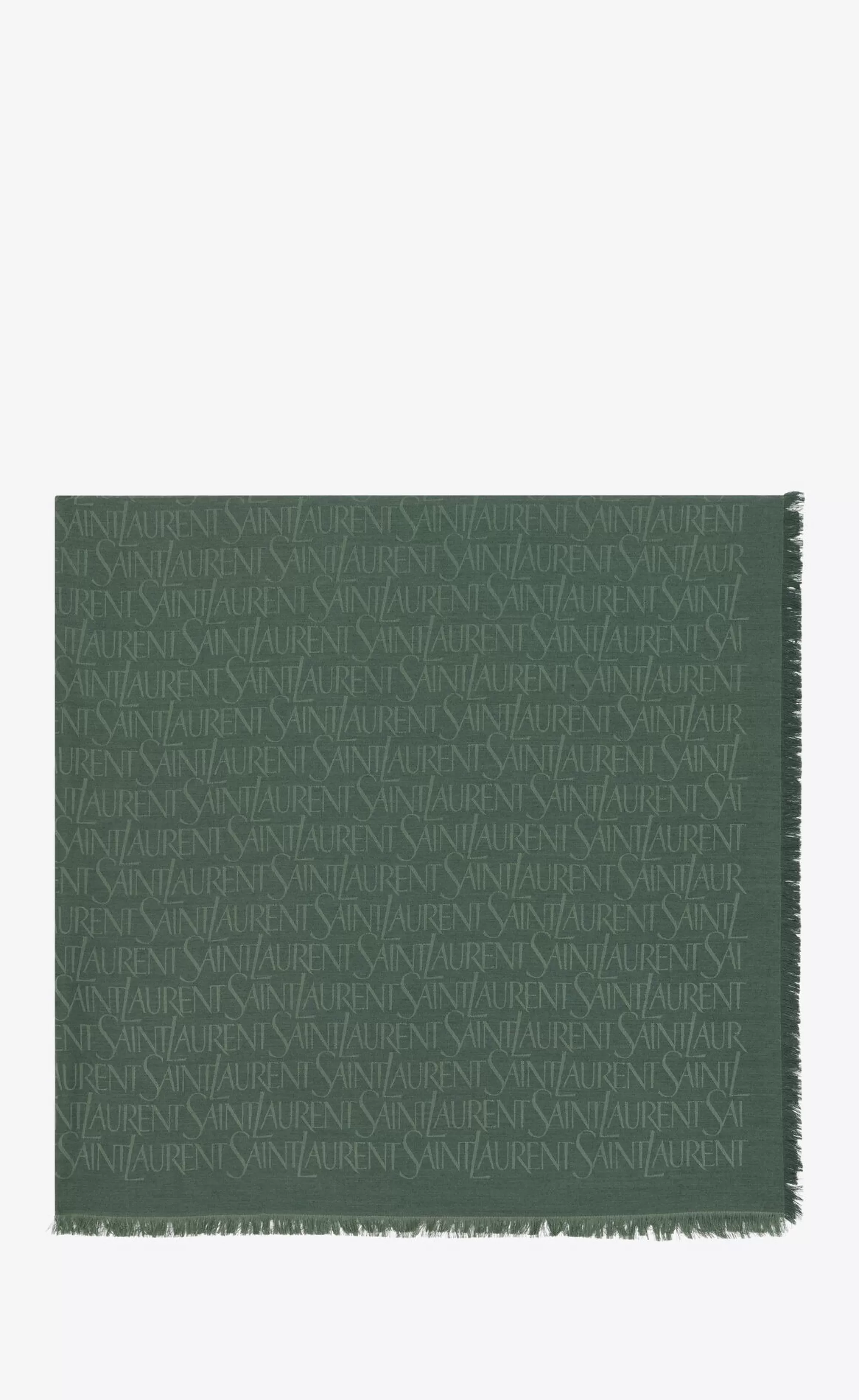 Women Saint Laurent SQUARE SCARVES^ Large Square Scarf In Silk And Wool Jacquard | | YSL.com