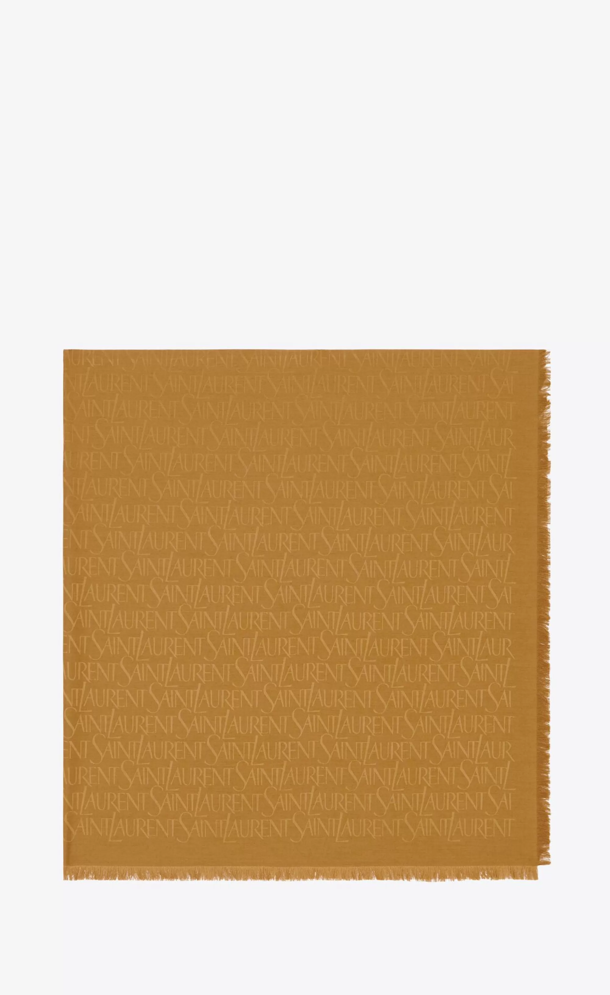 Women Saint Laurent SQUARE SCARVES^ Large Square Scarf In Silk And Wool Jacquard | | YSL.com