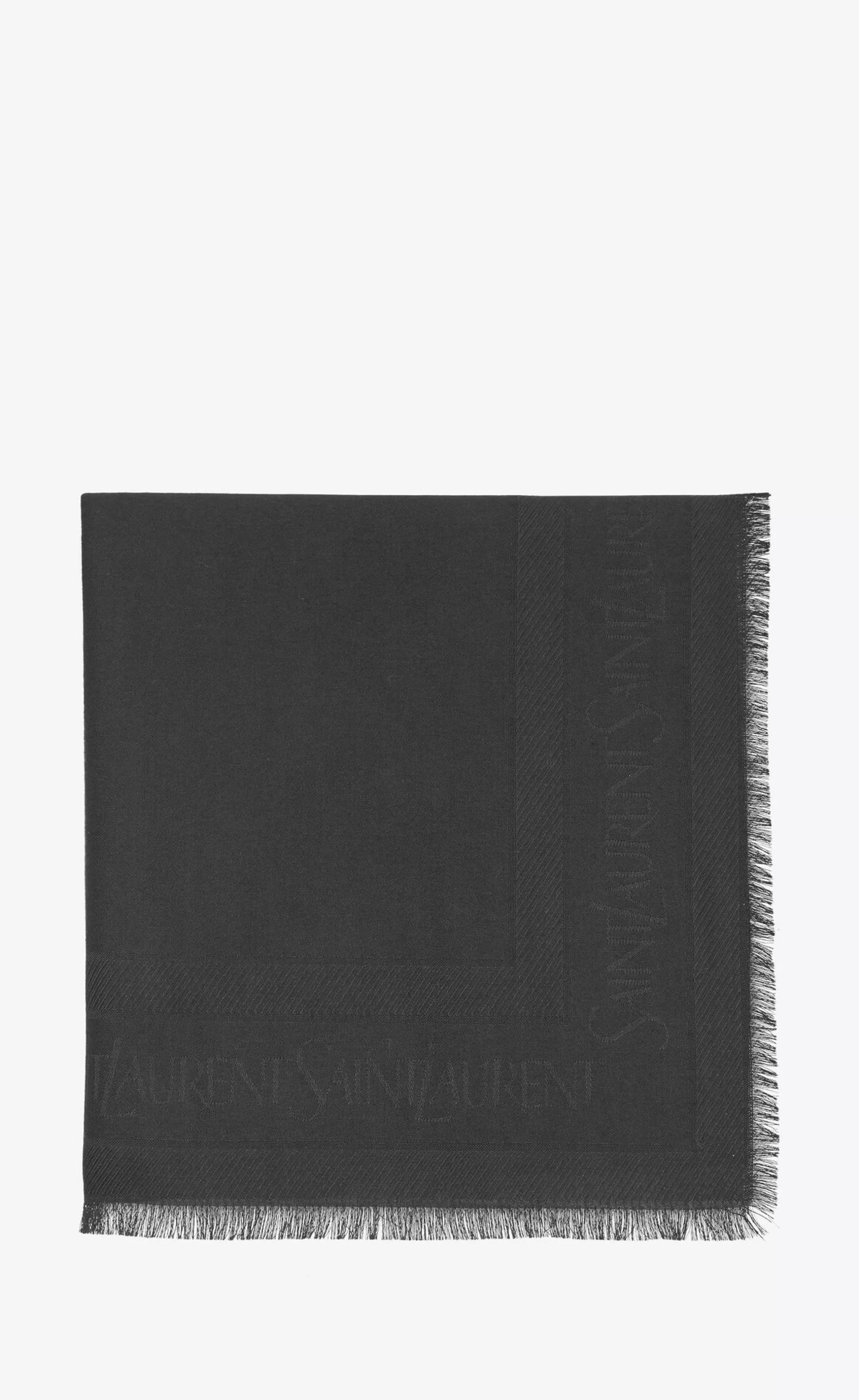 Saint Laurent TEXTILE ACCESSORIES^ Large Square Scarf In Wool And Silk Jacquard | | YSL.com