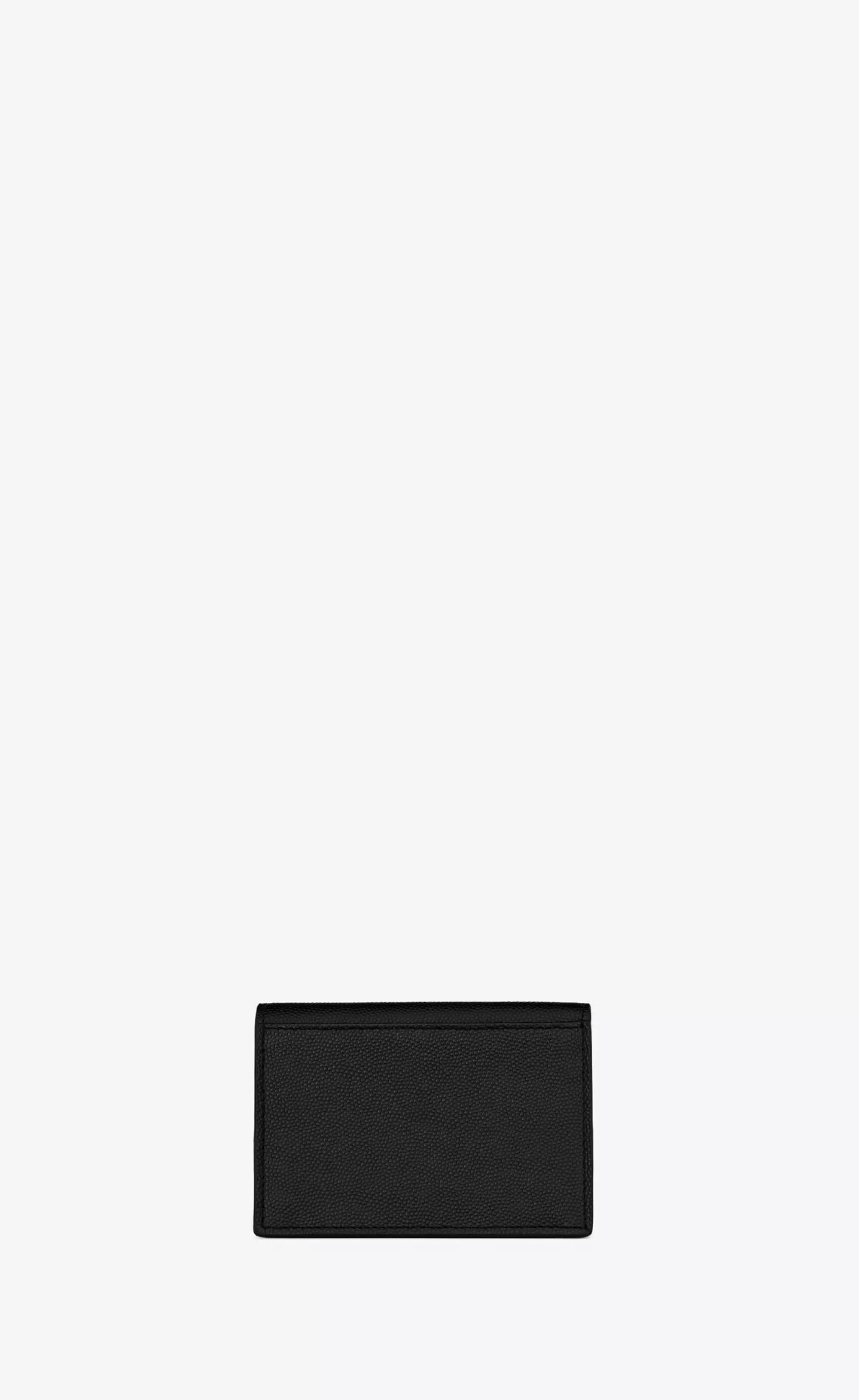 Saint Laurent CARD CASES^ PARIS Business Card Holder With Flap In Grain De Poudre-embossed Leather | | YSL.com