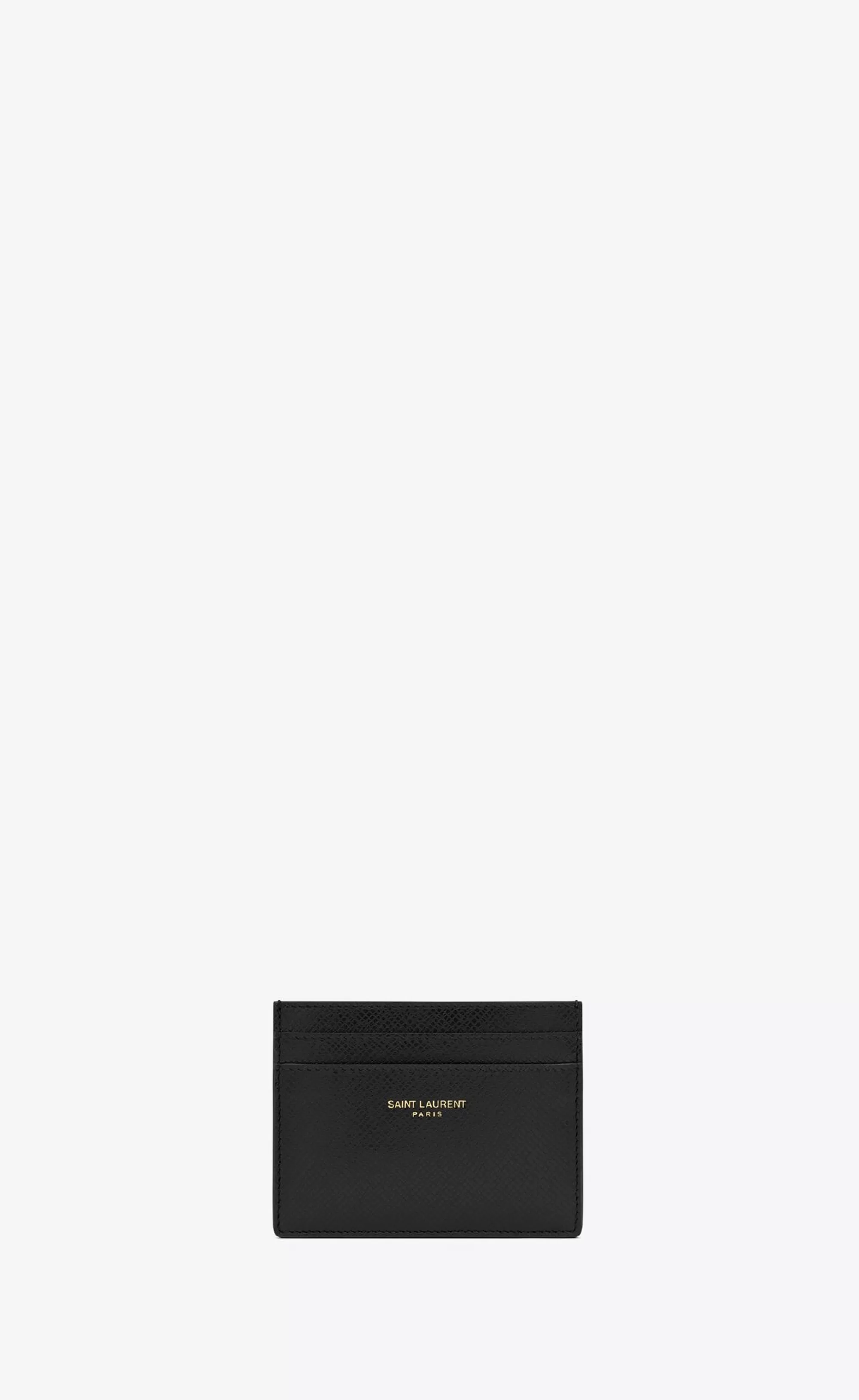 Saint Laurent CARD CASES^ Paris Card Case In Coated Bark Leather | | YSL.com