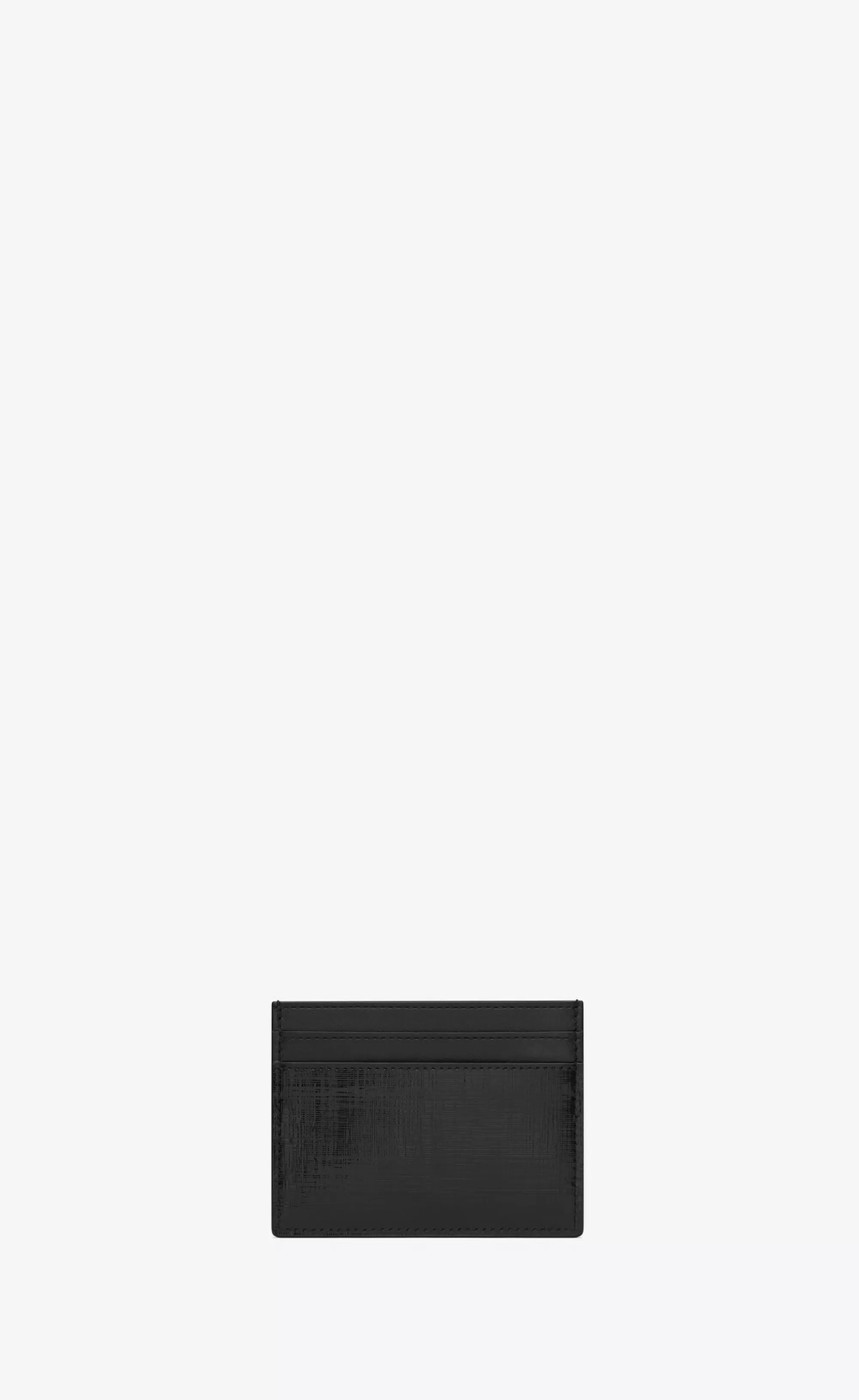 Saint Laurent CARD CASES^ PARIS Card Case In Grid Leather | | YSL.com