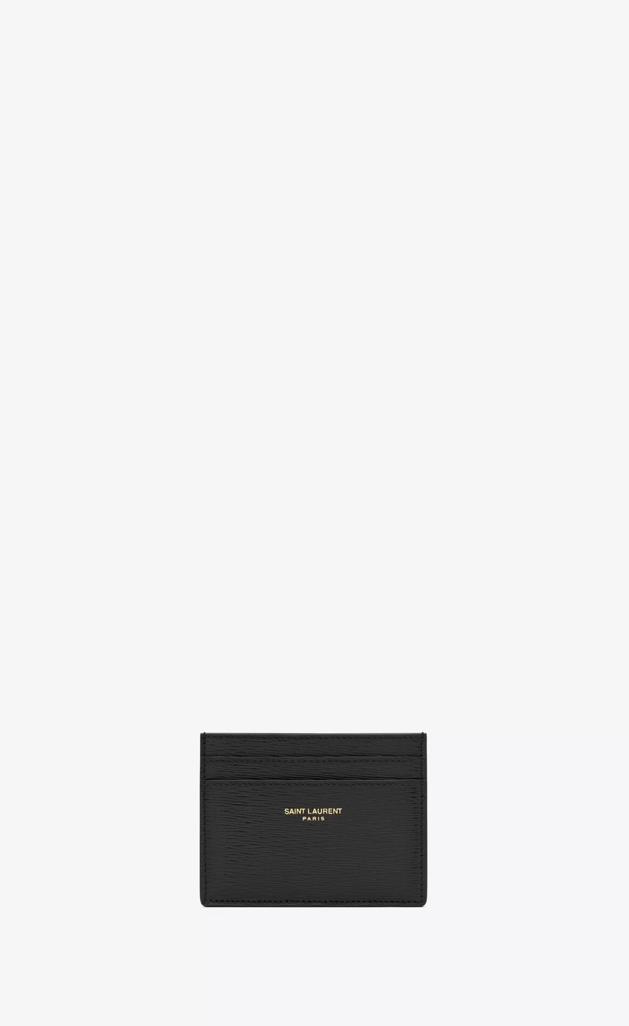 Saint Laurent CARD CASES^ Paris Card Case In Ripple-embossed Leather | | YSL.com