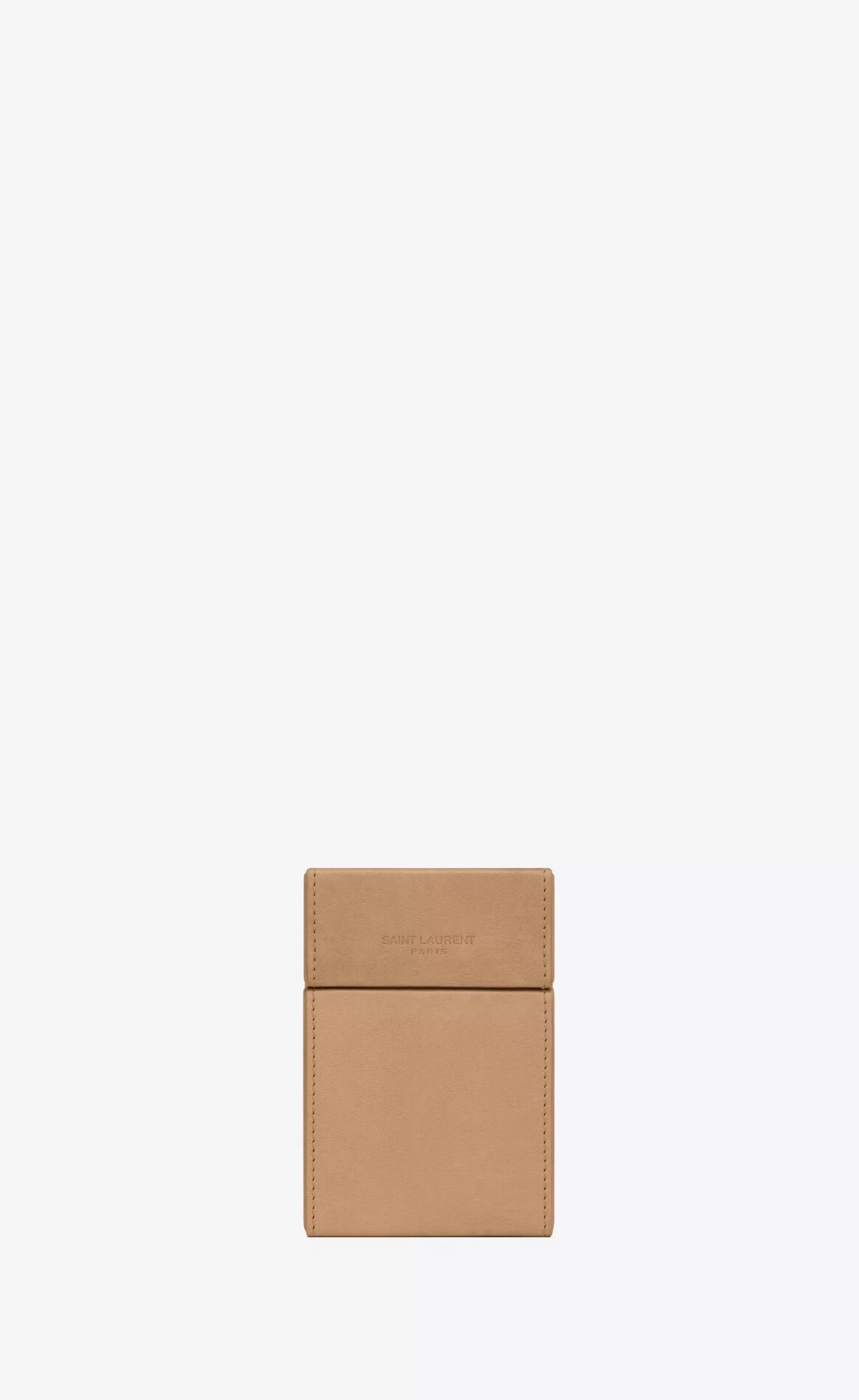 Saint Laurent OTHER ACCESSORIES^ PARIS Cigarette Box In Vegetable-tanned Leather | | YSL.com