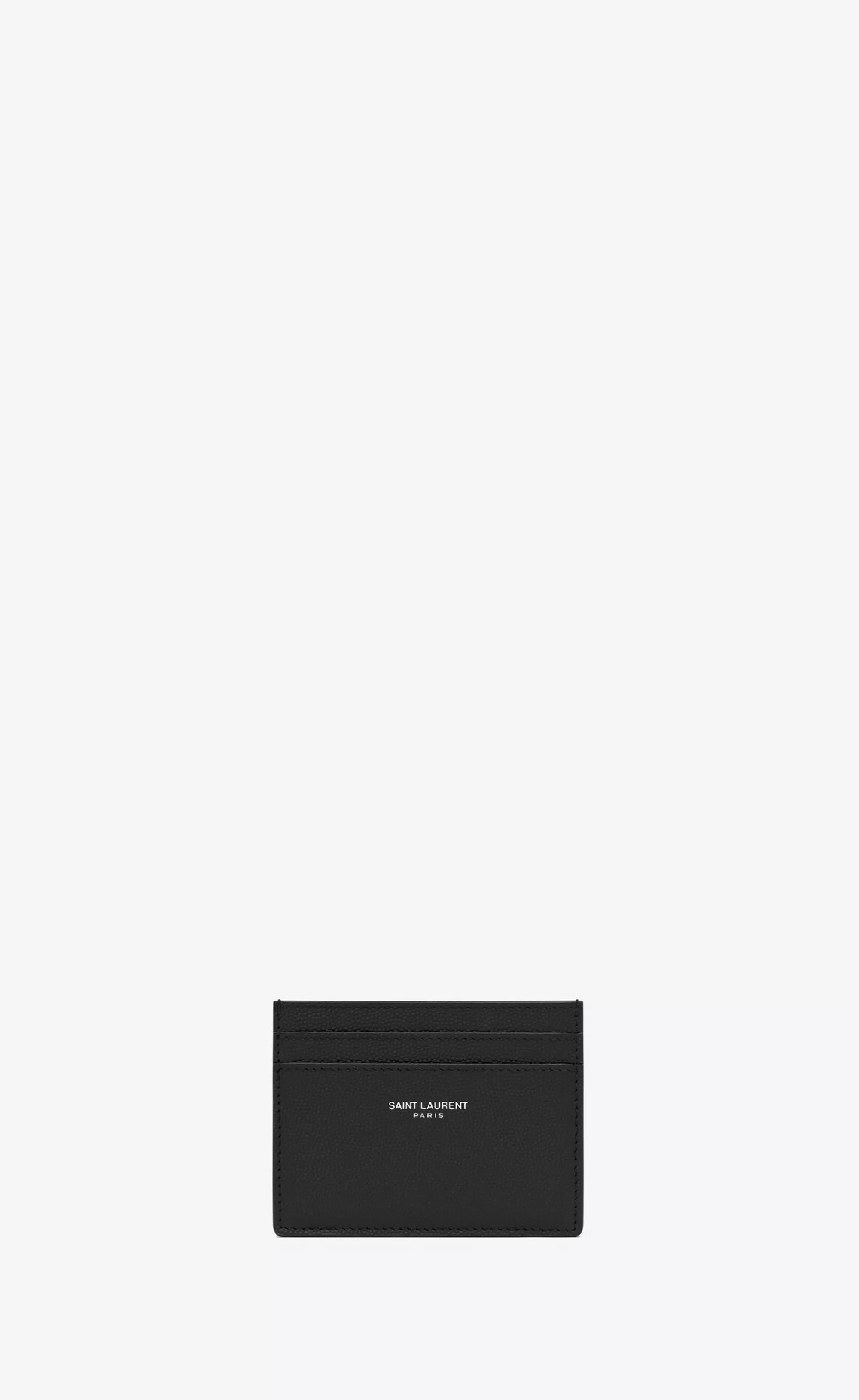 Saint Laurent CARD CASES^ Paris Credit Card Case In Grain De Poudre Embossed Leather | | YSL.com