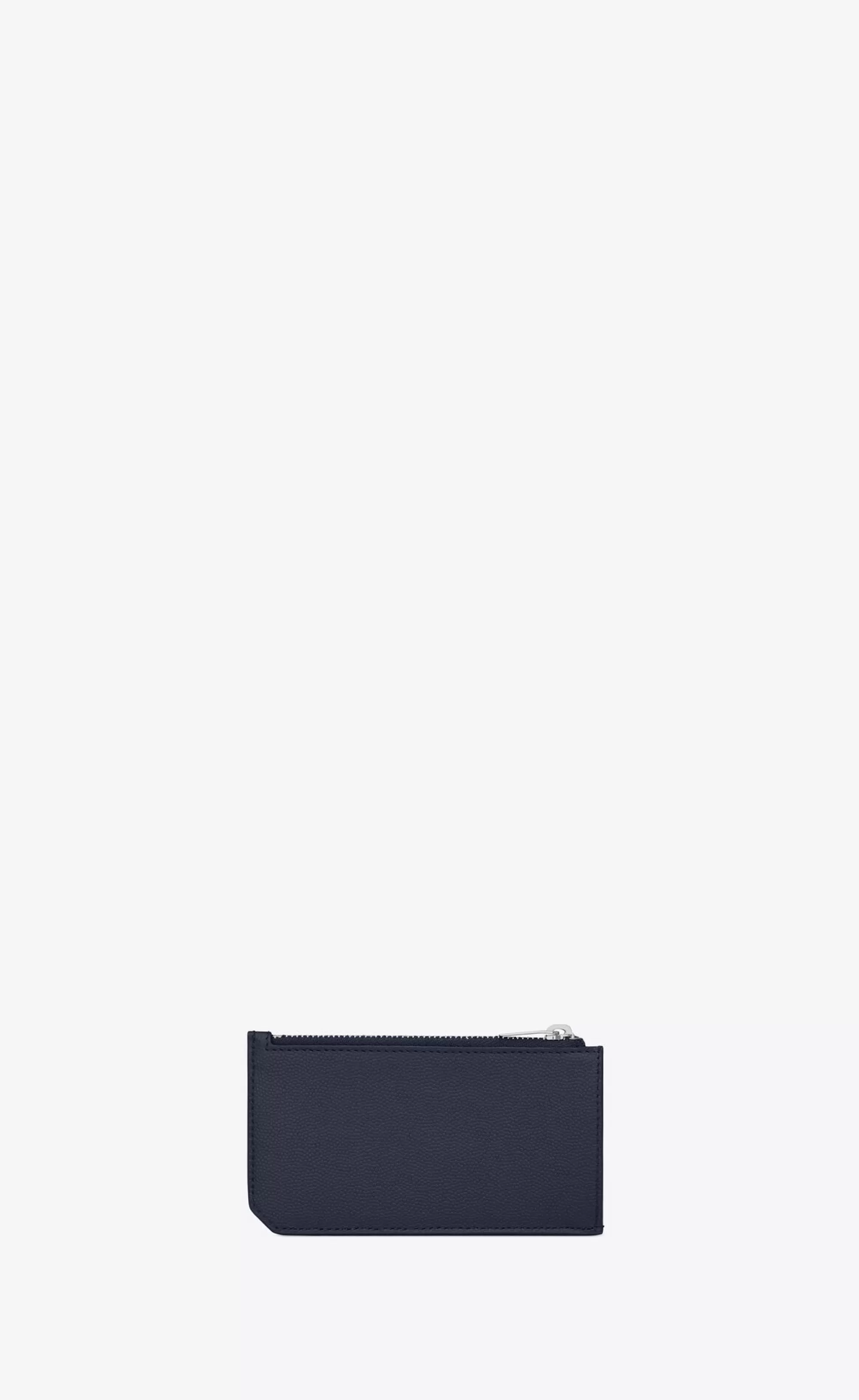 Saint Laurent CARD CASES^ Paris FRAGMENTS Zip Card Case In Grain De Poudre Embossed Leather | | YSL.com