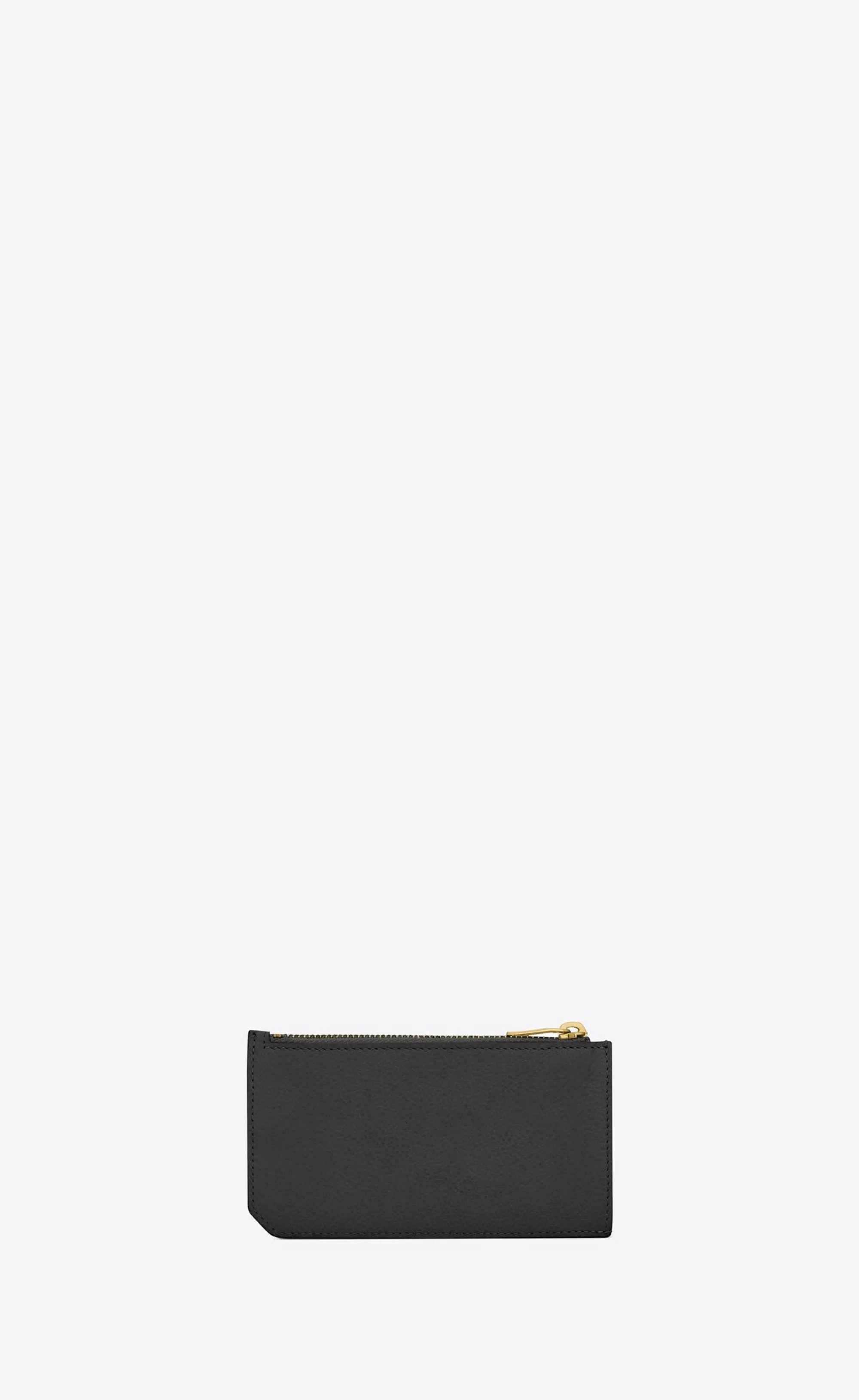 Saint Laurent CARD CASES^ PARIS FRAGMENTS Zipped Card Case In Grained Leather | | YSL.com