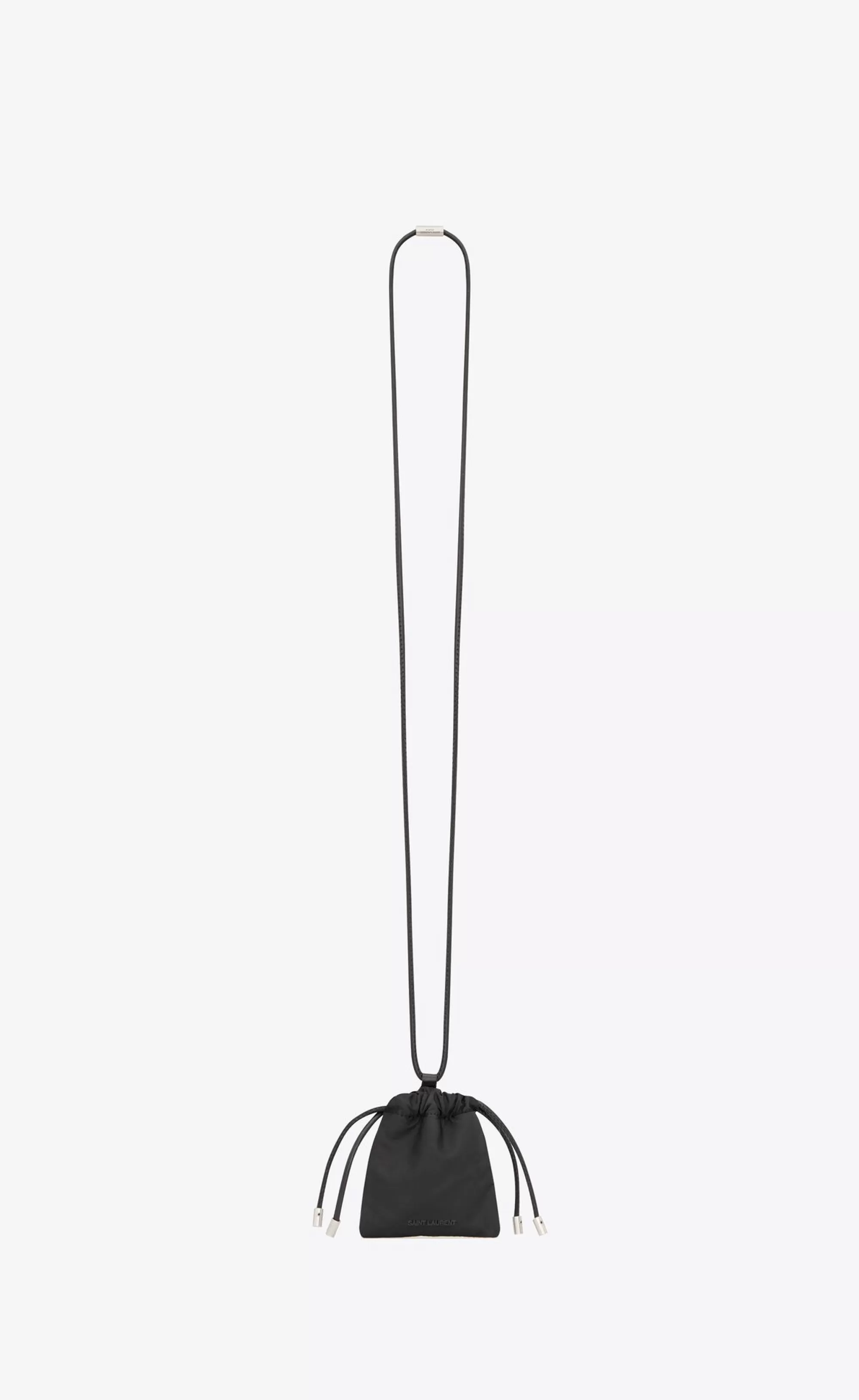 Saint Laurent OTHER ACCESSORIES^ Paris MINI AIRPOD HOLDER POUCH NECKLACE IN ECONYL® | | YSL.com