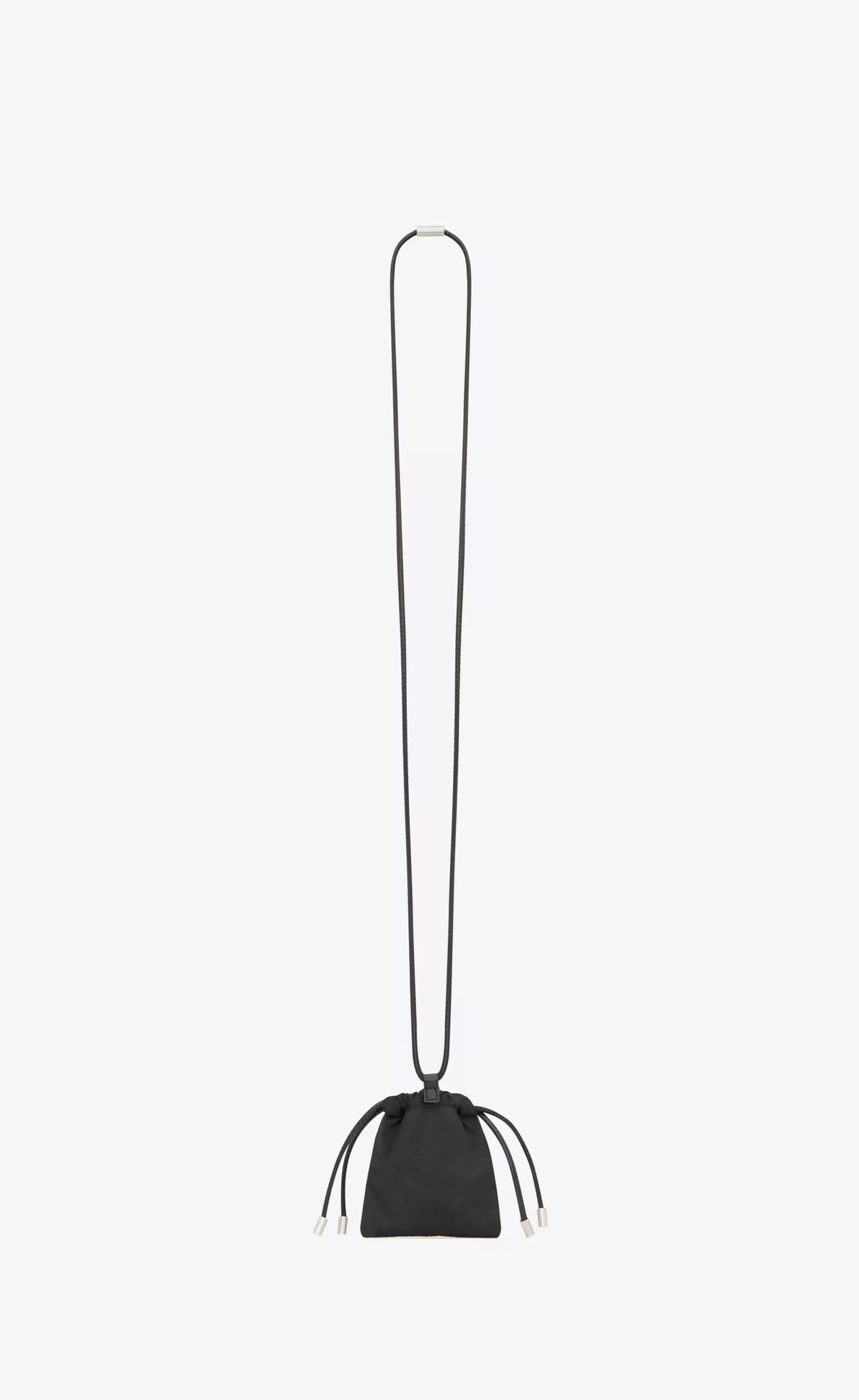 Saint Laurent OTHER ACCESSORIES^ Paris MINI AIRPOD HOLDER POUCH NECKLACE IN ECONYL® | | YSL.com