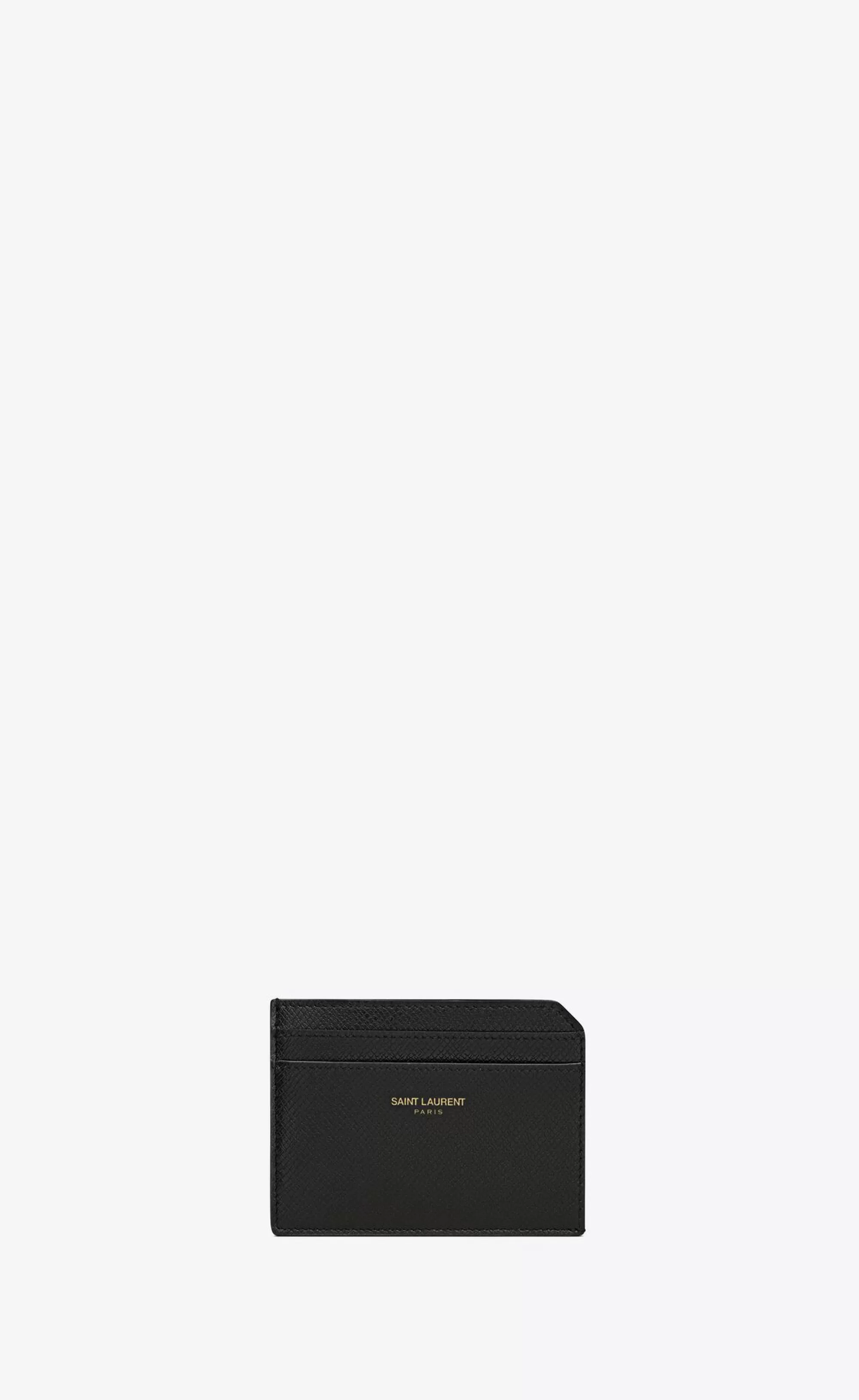 Saint Laurent CARD CASES^ Paris Open Card Case In Coated Bark Leather | | YSL.com