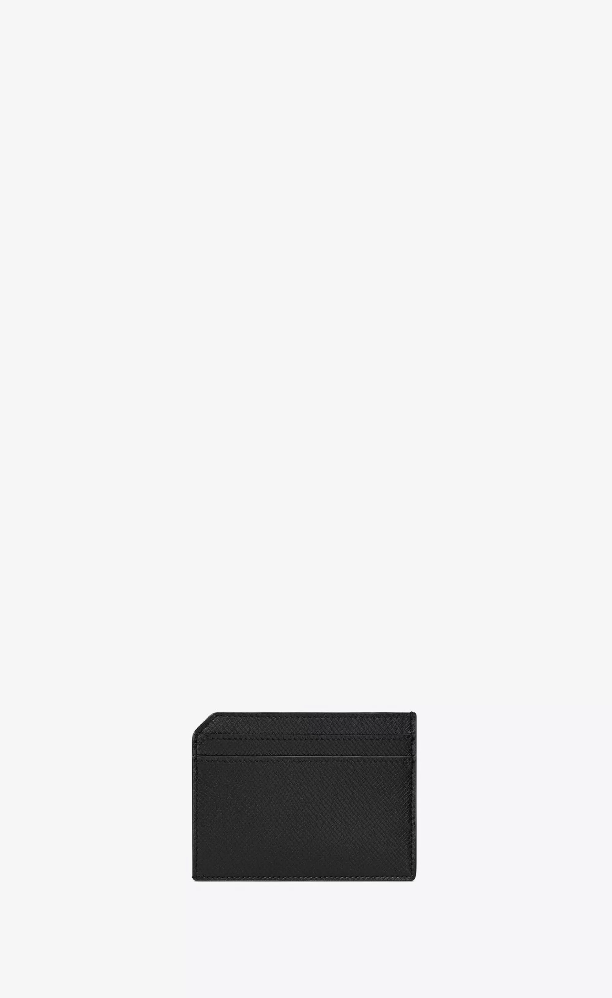 Saint Laurent CARD CASES^ Paris Open Card Case In Coated Bark Leather | | YSL.com
