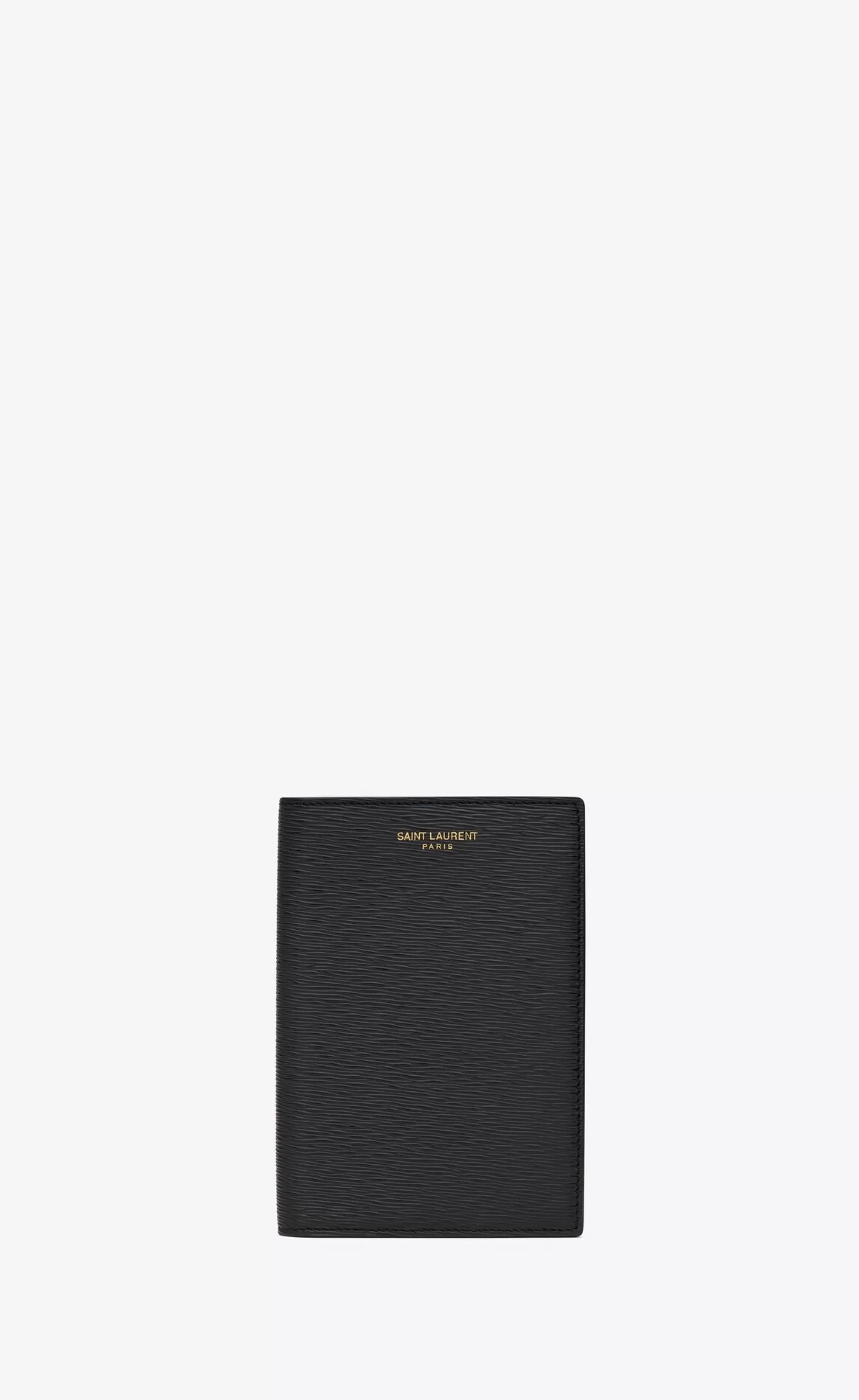Women Saint Laurent OTHER ACCESSORIES | SMALL ACCESSORIES^ Paris Passport Case In Ripple-embossed Leather | | YSL.com