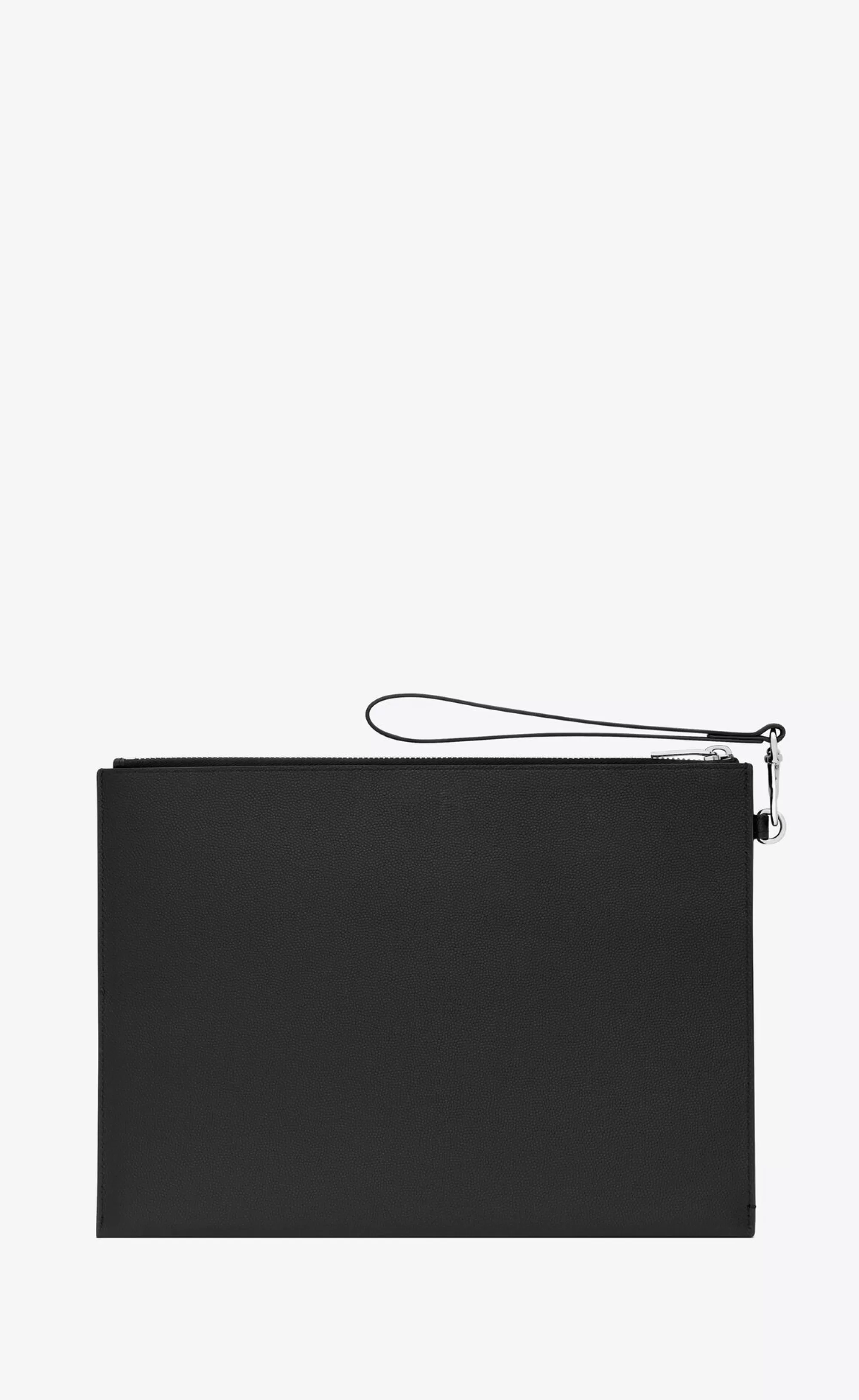 Saint Laurent POUCHES^ Paris Zipped Tablet Holder In Grain De Poudre-embossed Leather | | YSL.com