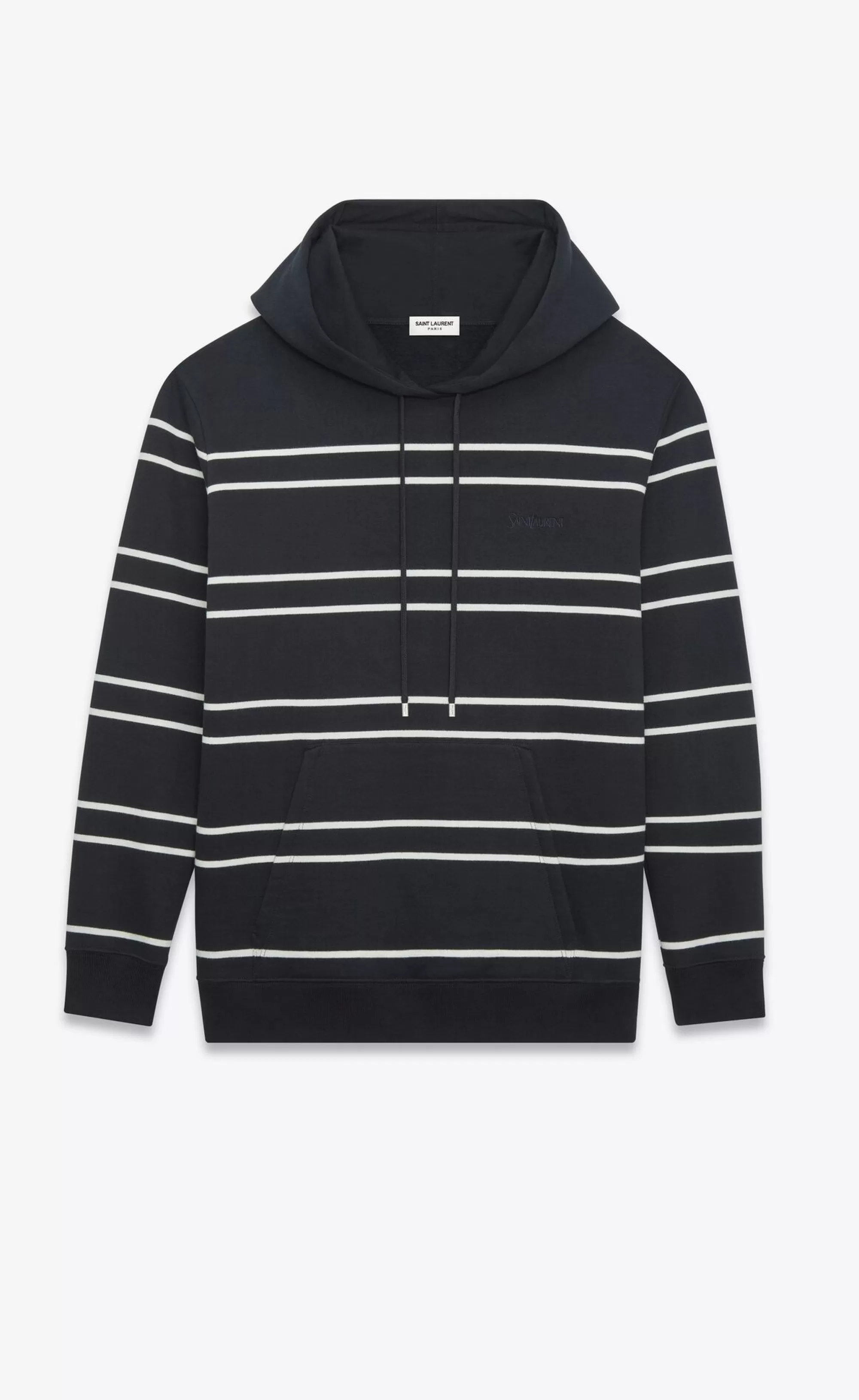 Saint Laurent ALL READY TO WEAR | JERSEY^ Striped Hoodie | | YSL.com